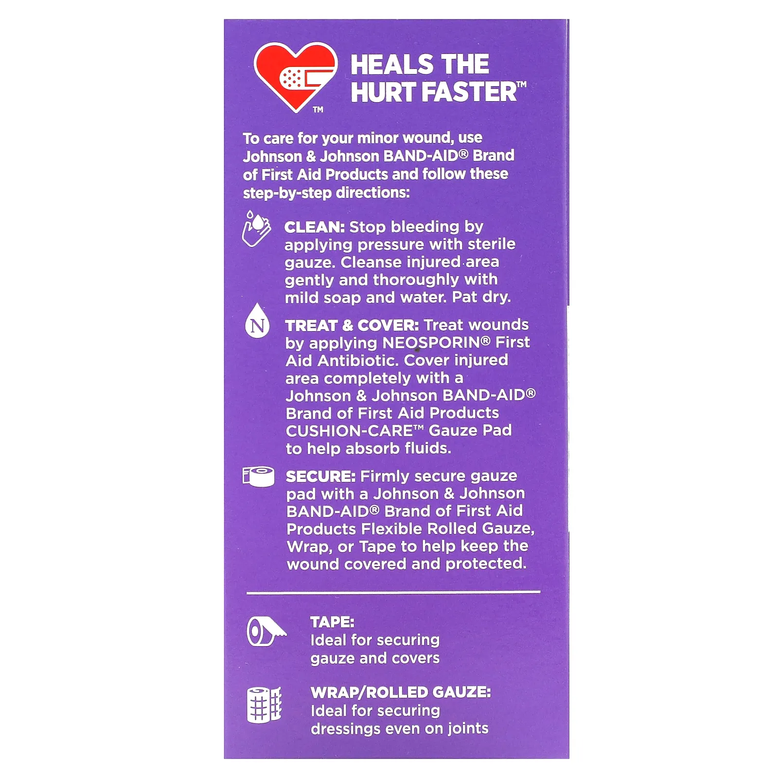 Band Aid, Cushion-Care, марлевые салфетки, Medium, 10 шт.