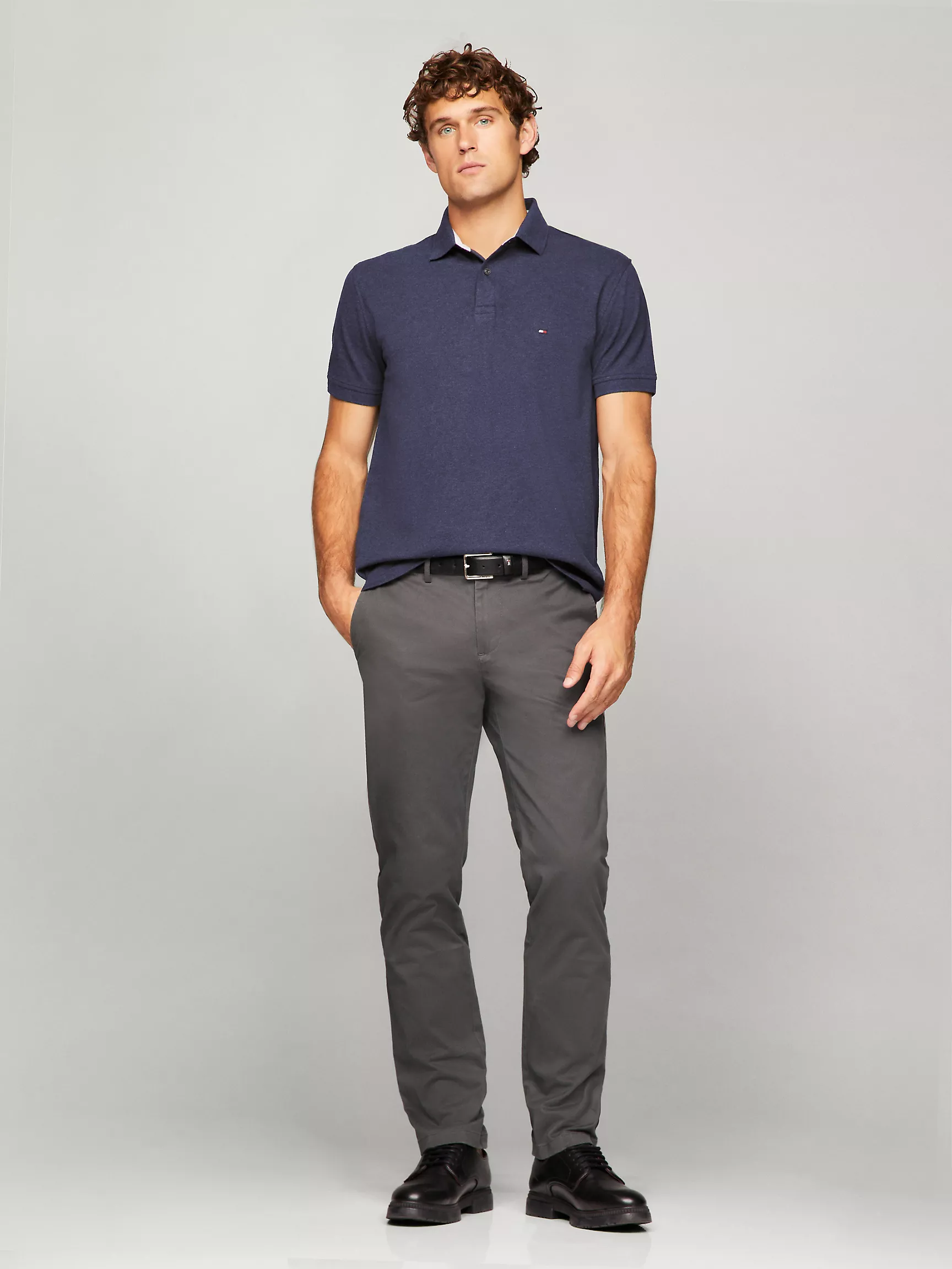 Мужское поло Tommy Hilfiger, Эластичное поло стандартного кроя Tommy