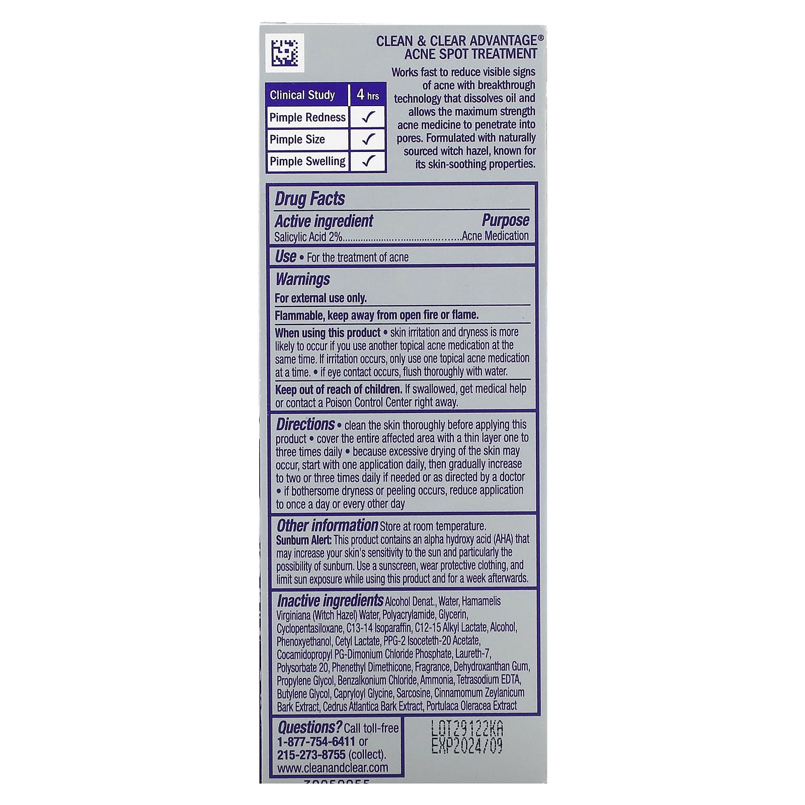 Clean & Clear, Advantage, средство от прыщей, 22 мл (0,75 жидк. Унции)