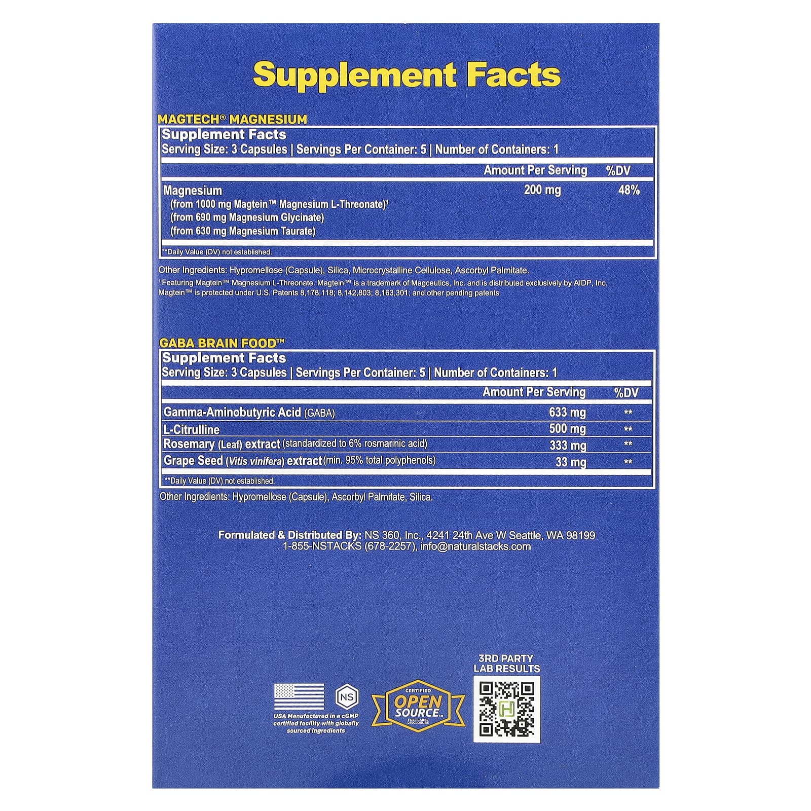 Natural Stacks, Sleep Stack, 2 флакона, 15 вегетарианских капсул в каждой