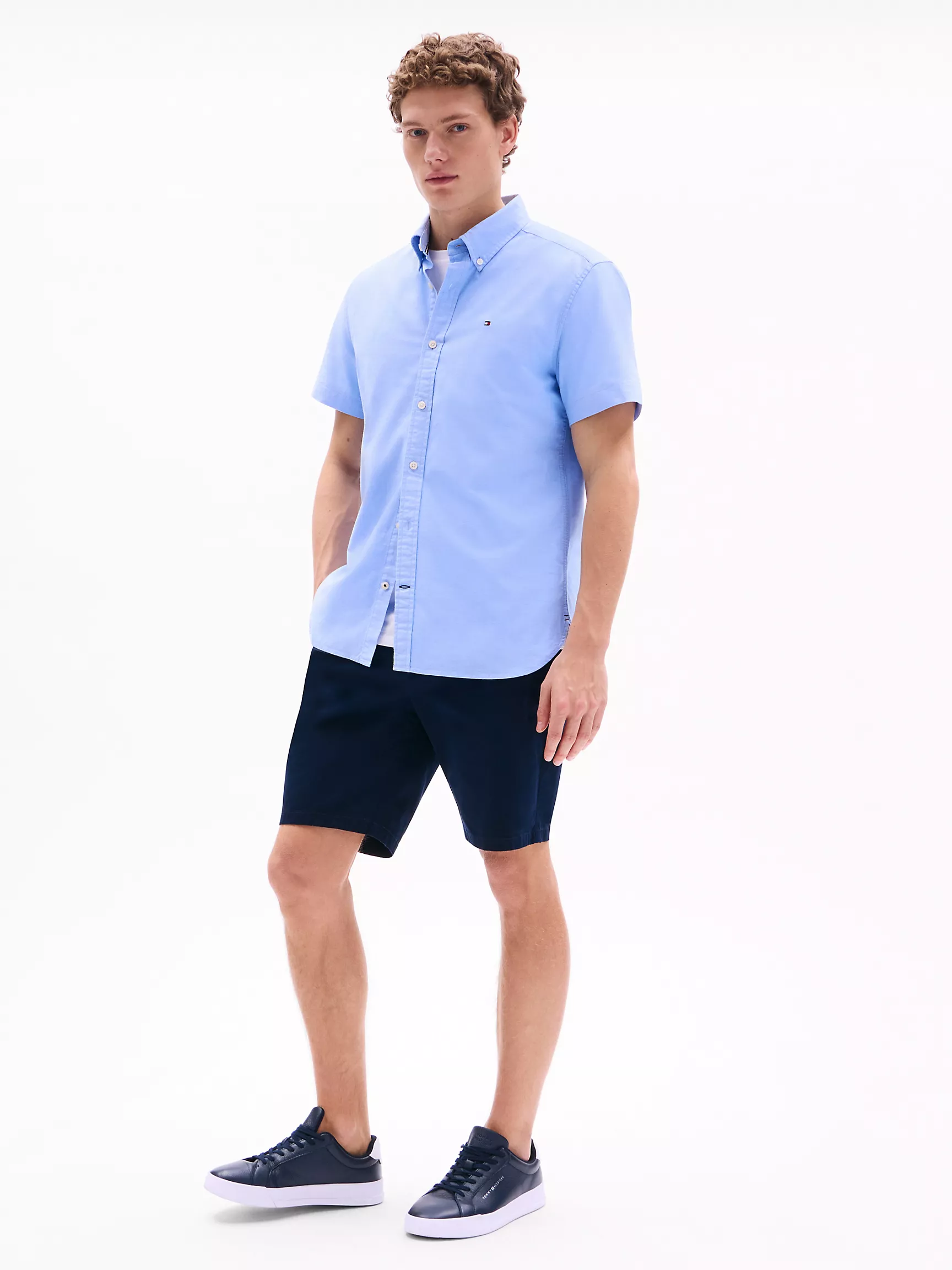 Мужская рубашка Tommy Hilfiger, Эластичная рубашка из оксфорда стандартного кроя