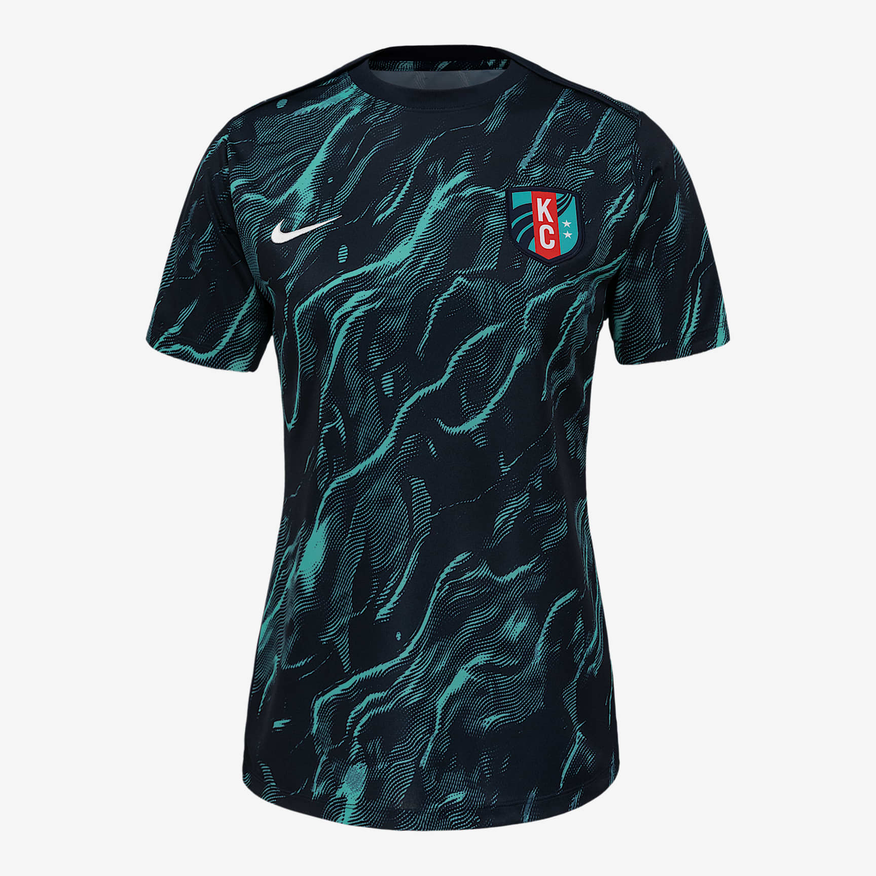 KC Current 2025 Women's Nike NWSL Short-Sleeve Pre-Match Top