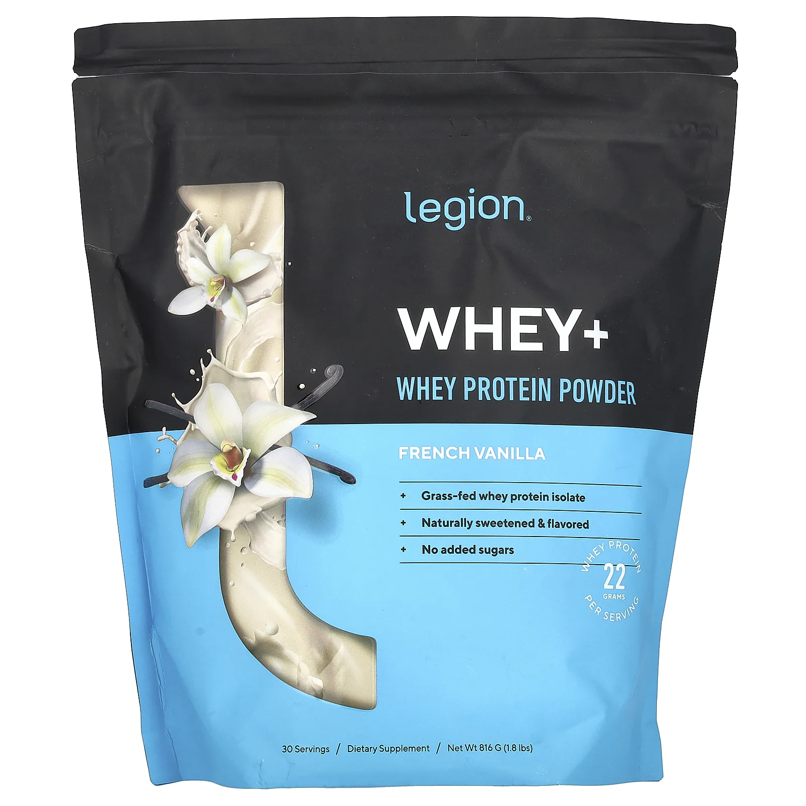 Legion Athletics, Whey +, порошок из сывороточного протеина, французская ваниль, 816 г (1,8 фунта)