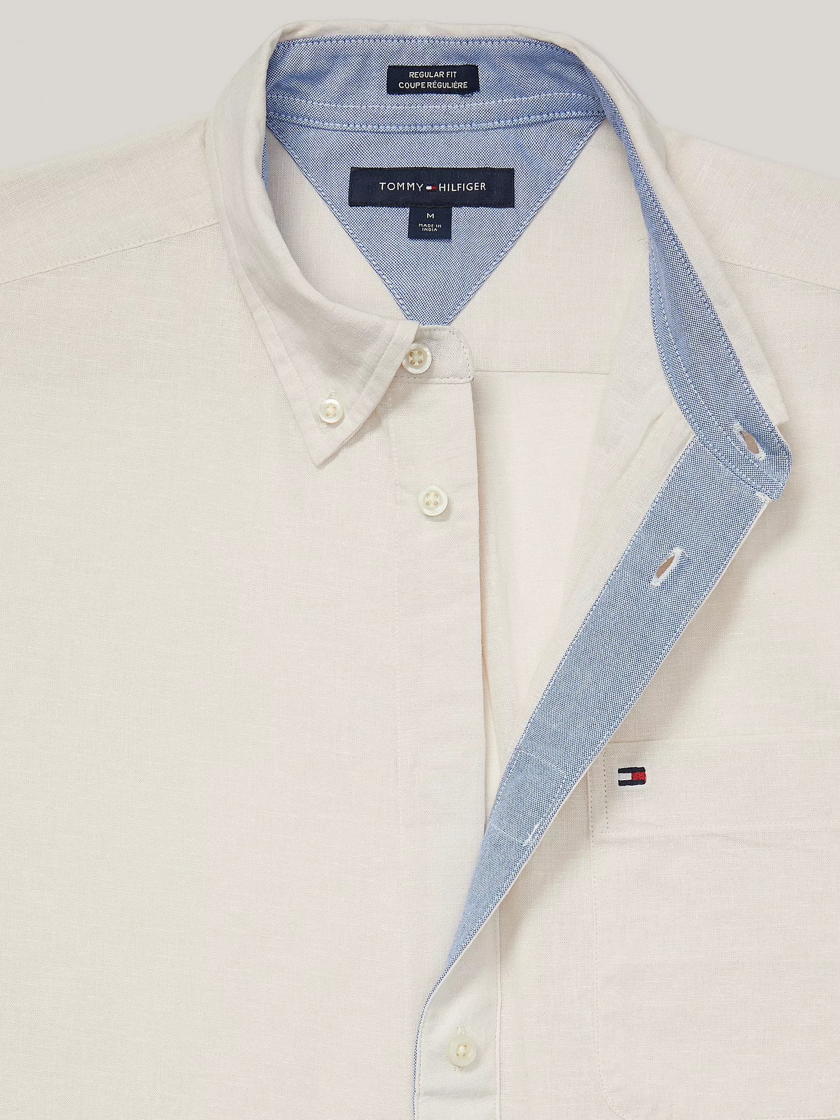 Мужская рубашка Tommy Hilfiger, Рубашка стандартного кроя из льна и хлопка