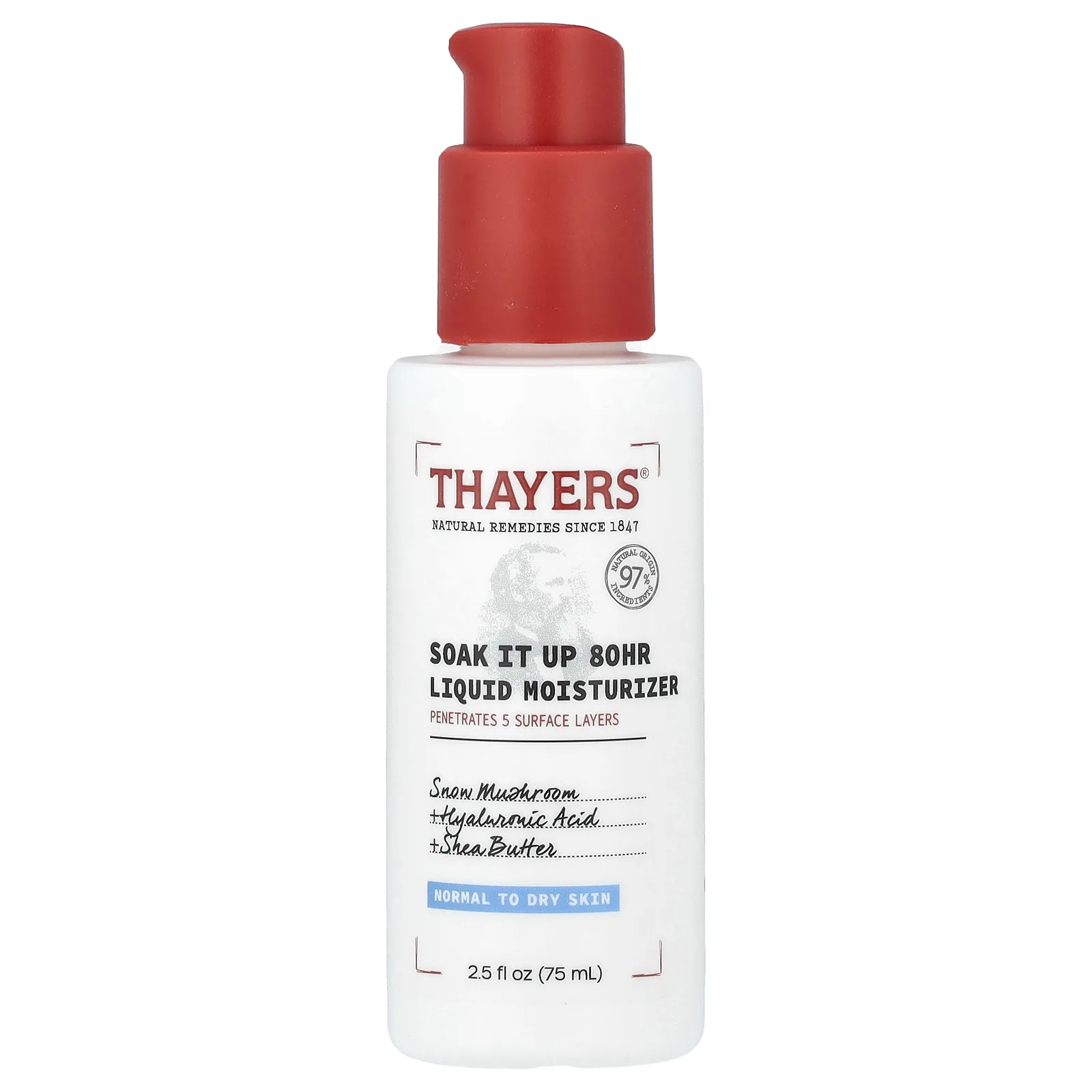 Thayers, Soak It Up 80HR, жидкое увлажняющее средство, без отдушек, 75 мл (2,5 жидк. Унции)