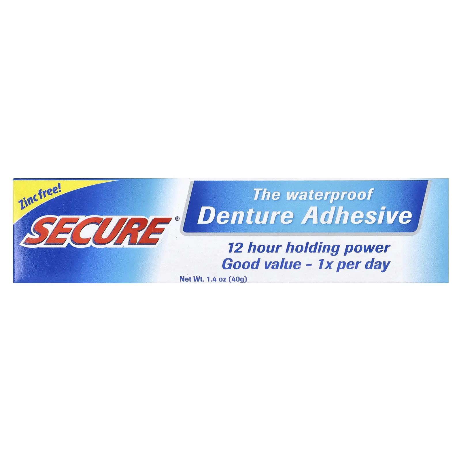 Secure Denture, Водостойкий клей для протезов, 40 г (1,4 унции)
