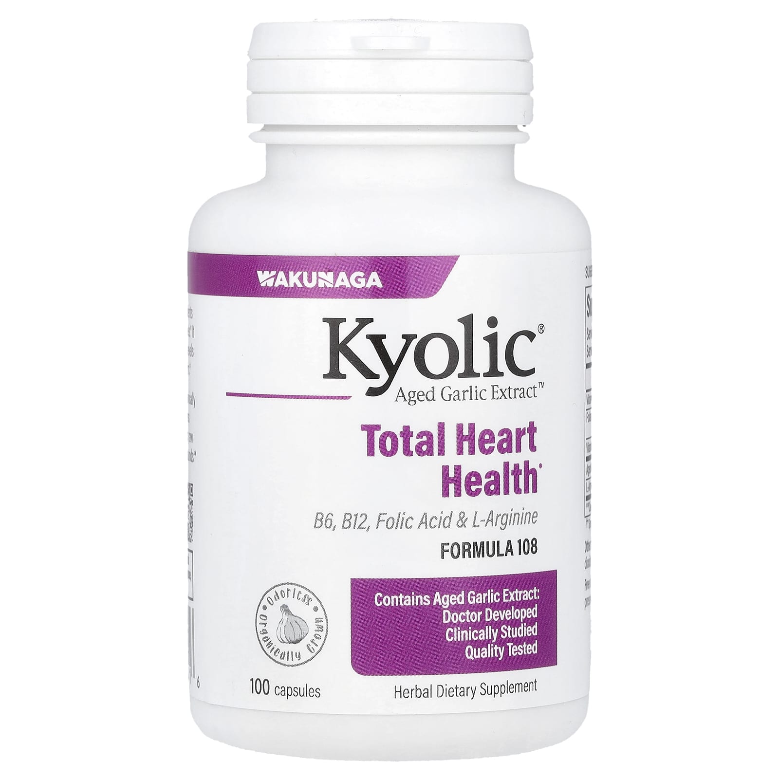 Kyolic, Aged Garlic Extract, формула 108, 100 капсул