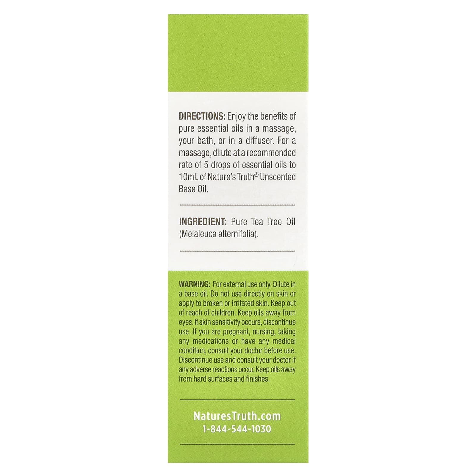 Nature's Truth, Pure Essential Oil, очищающее масло чайного дерева, 15 мл (0,51 жидк. Унции)