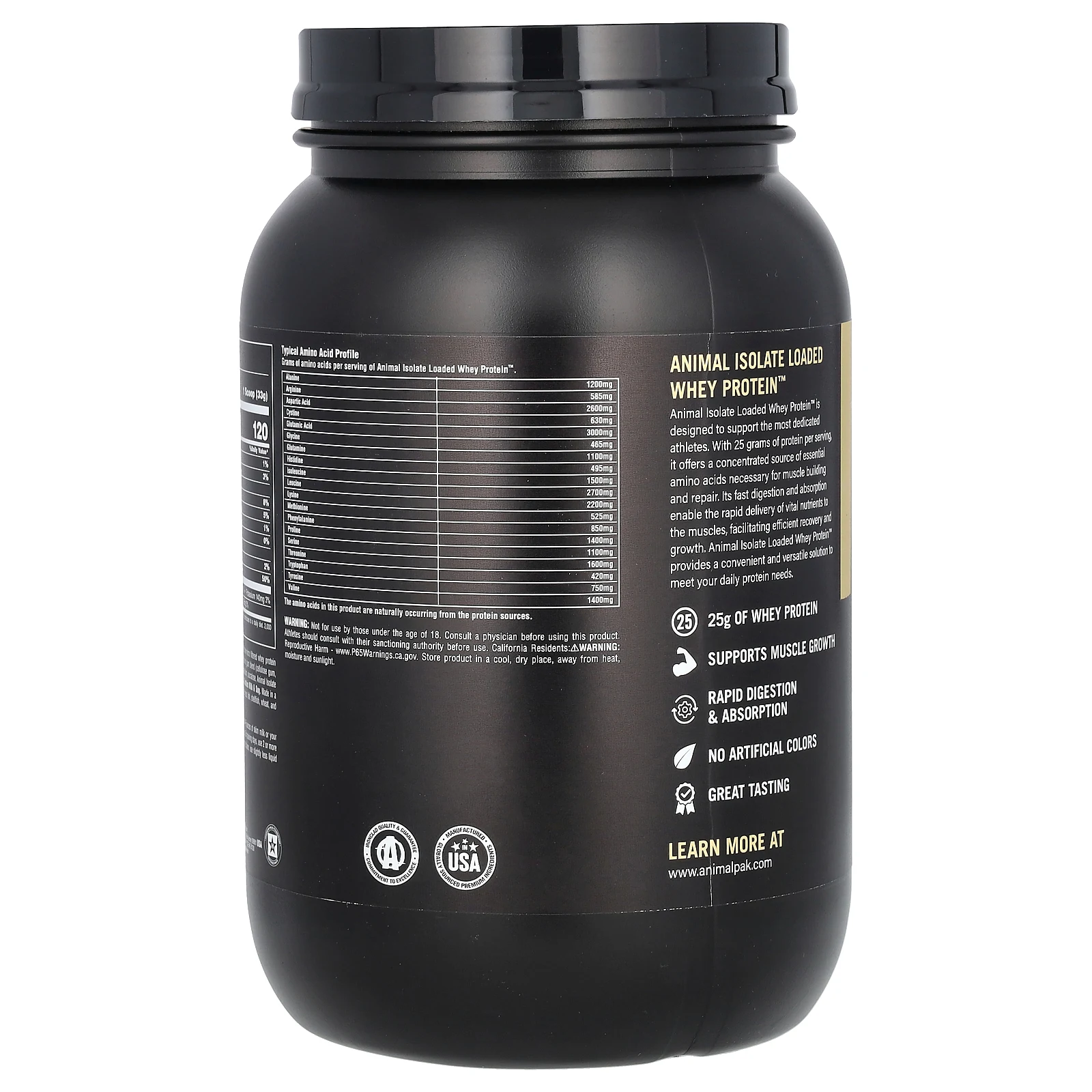 Animal, сывороточный протеин в порошке с изолятом, ваниль, 907 г (2 фунта)