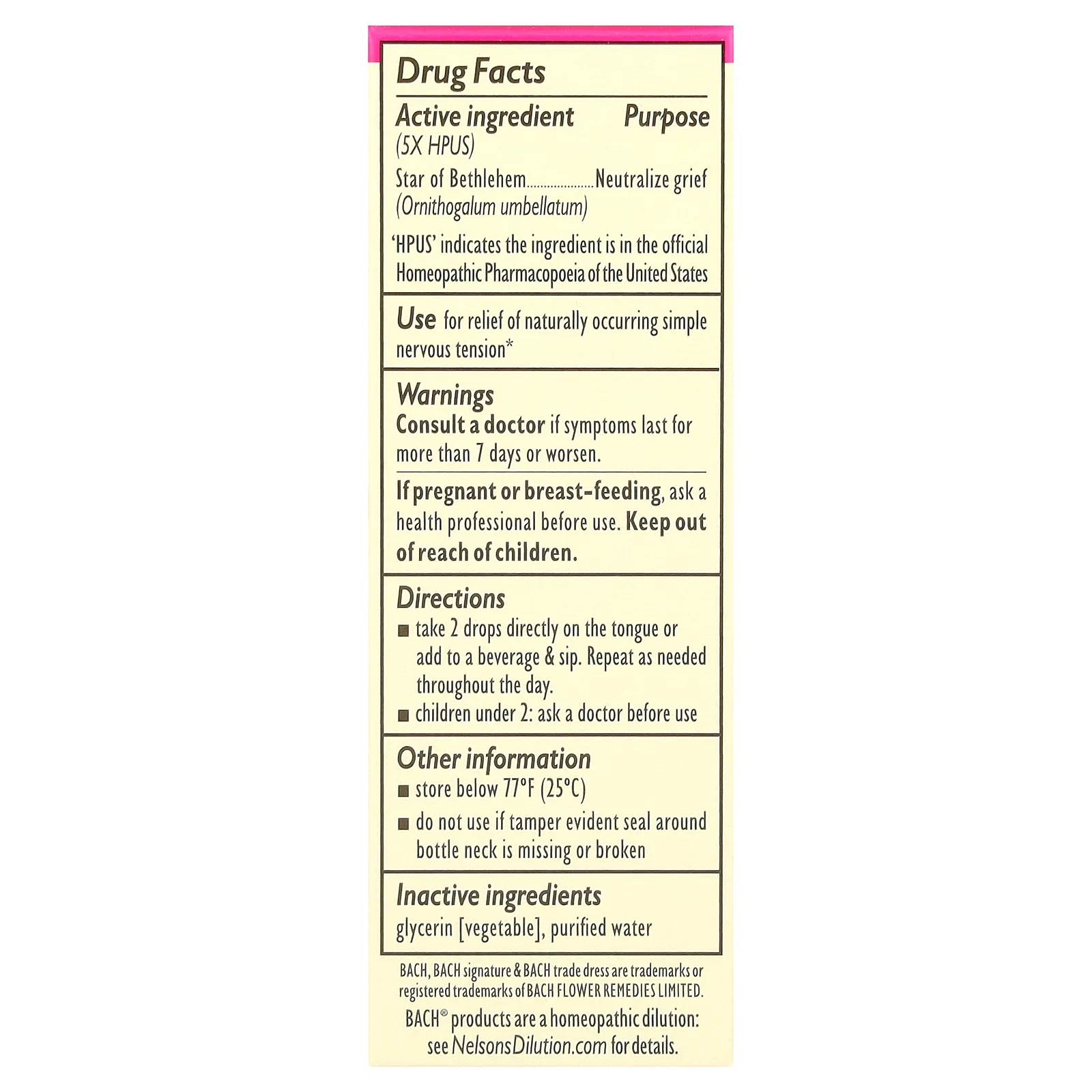 Bach, Original Flower Remedies, Star of Bethlehem, 10 мл (0,35 жидк. унции)