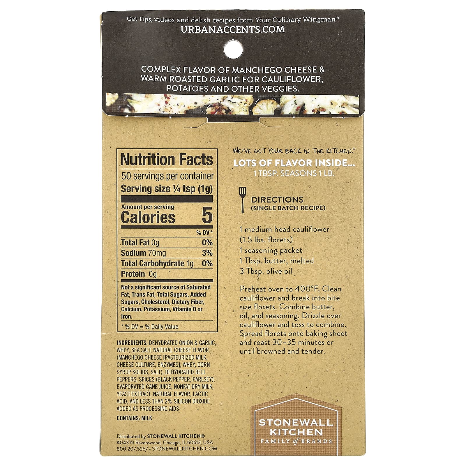 Urban Accents, Смесь приправ Veggie Roaster, манчего и жареный чеснок, 50 г (1,75 унции)