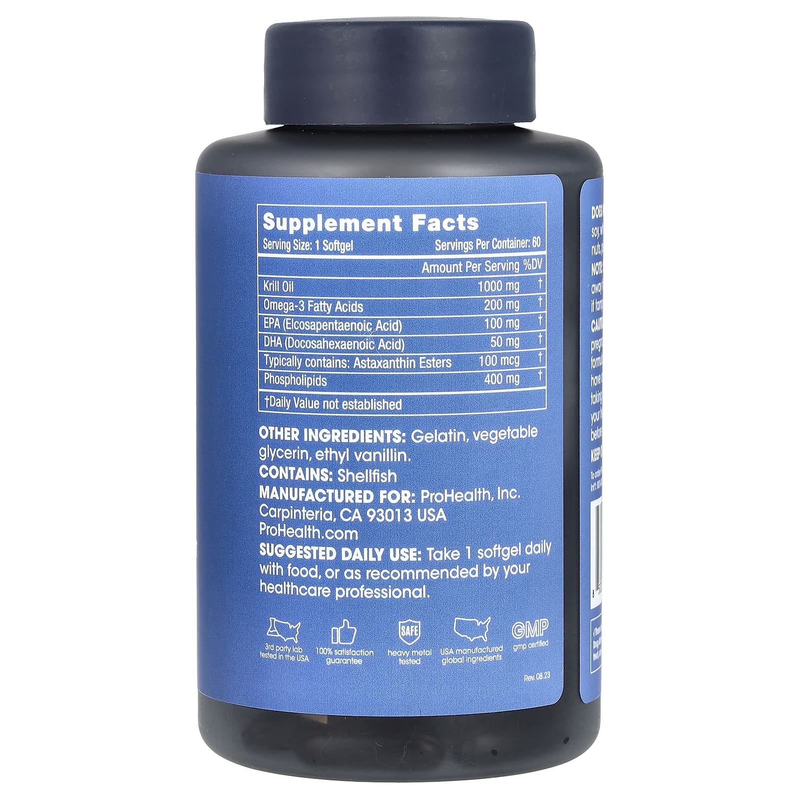 ProHealth Longevity, Arctic Select, масло криля, 1000 мг, 60 мягких таблеток