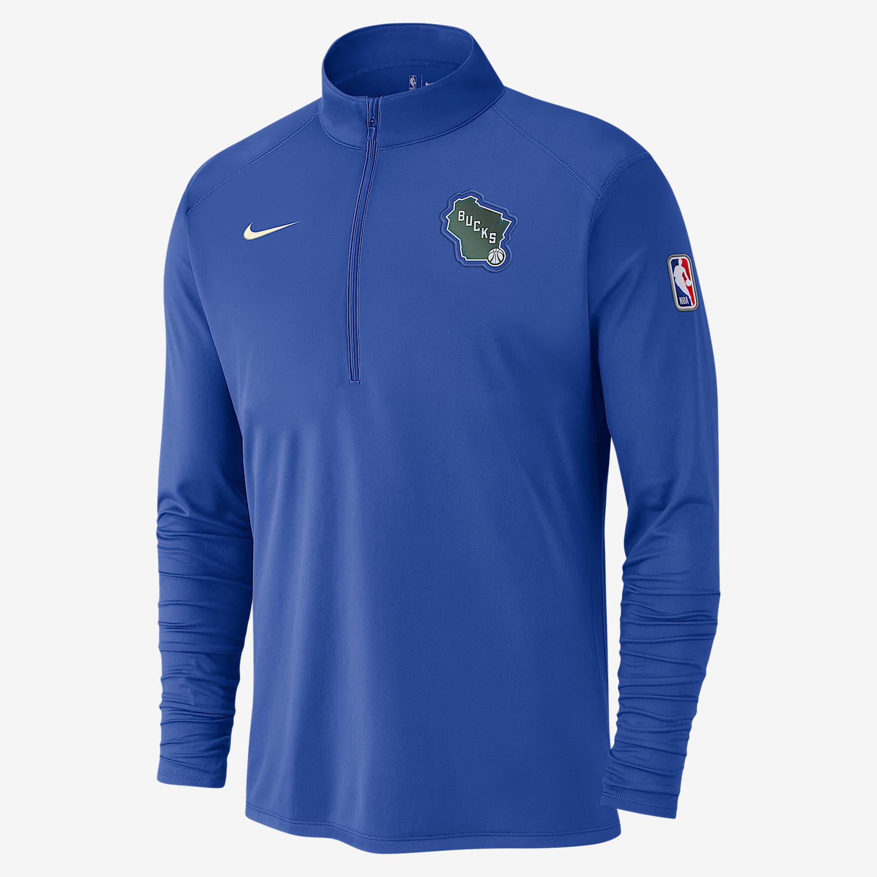 Milwaukee Bucks City Edition Men's Nike Dri-FIT NBA 1/2-Zip Long-Sleeve Top