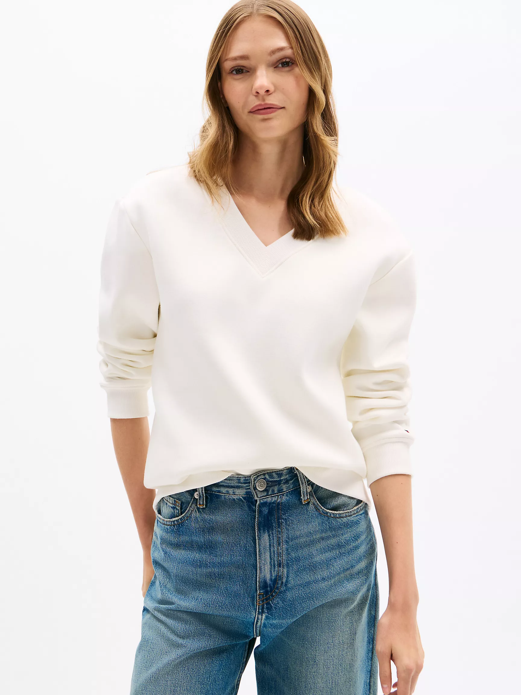 Женская толстовка Tommy Hilfiger, Свитшот с V-образным вырезом