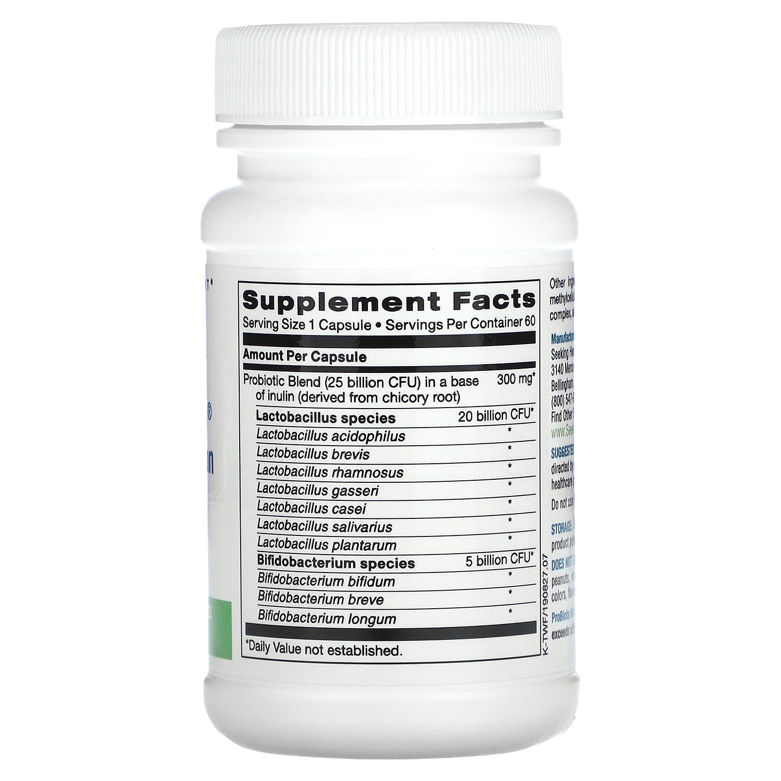 Seeking Health, ProBiota Woman, 25 млрд КОЕ, 60 вегетарианских капсул