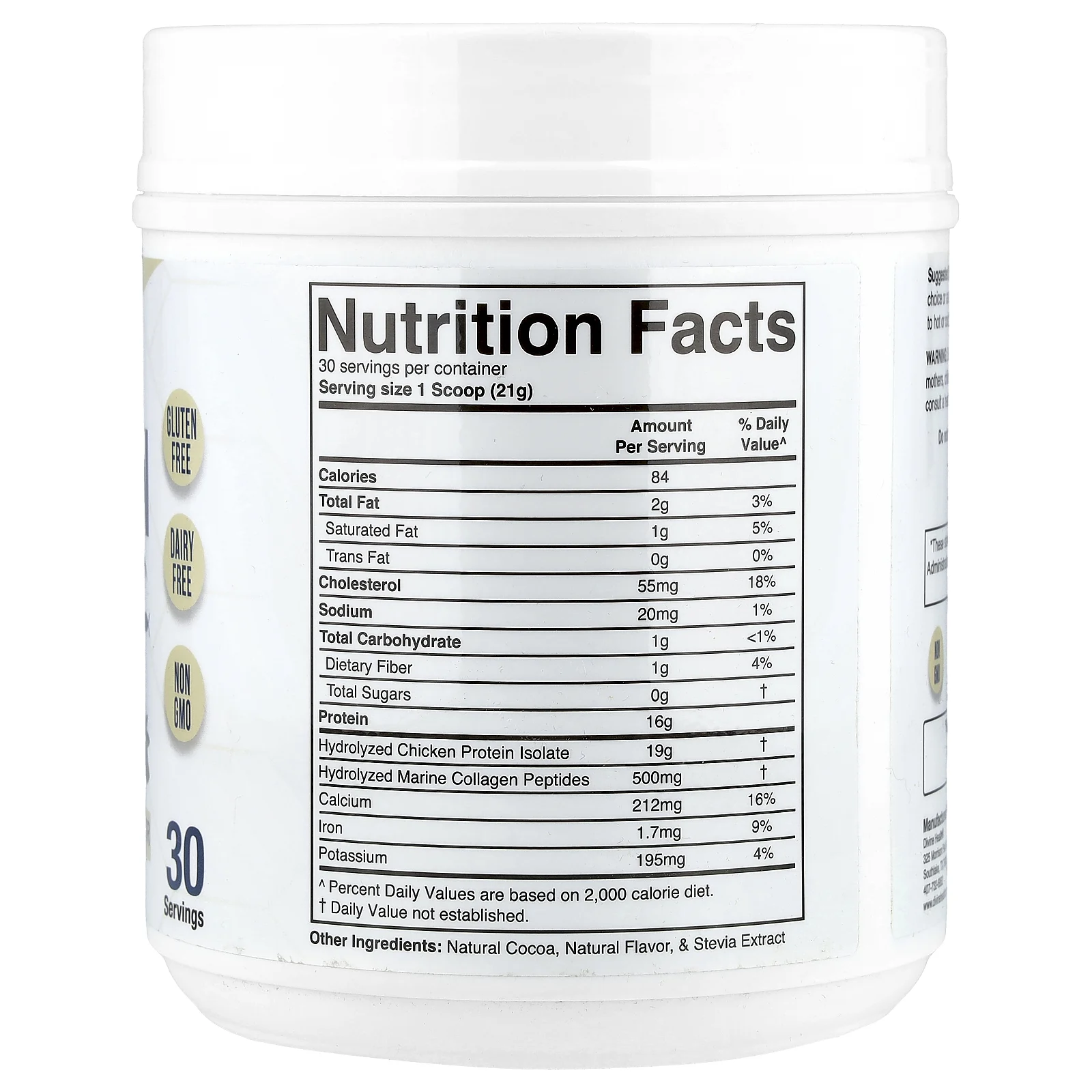 Divine Health, Don Coliber MD, коллаген в порошке, со вкусом шоколада и кокоса, 630 г (22,22 унции)