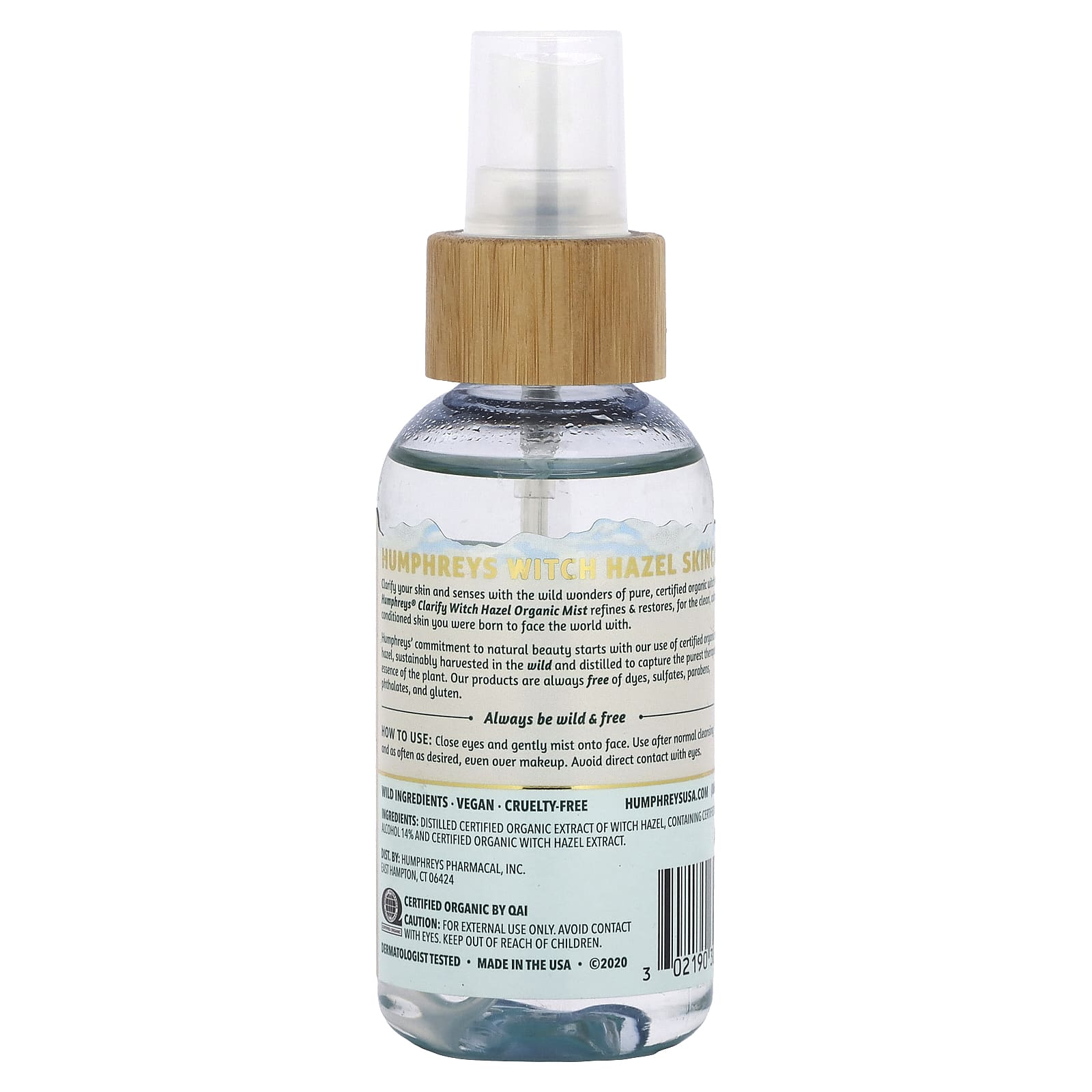 Humphreys, Witch Hazel, органический спрей, 97 мл (3,3 жидк. Унции)