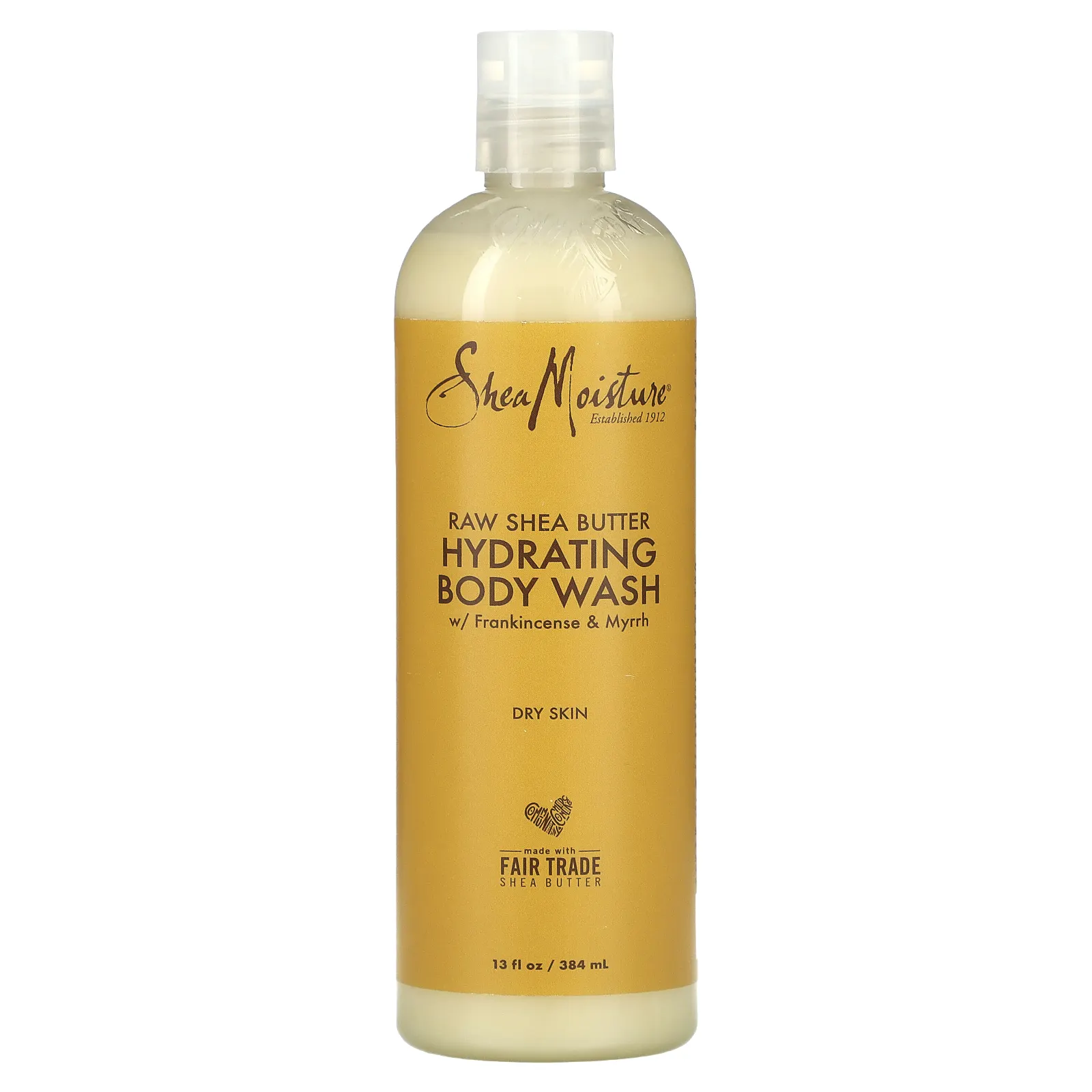 SheaMoisture, необработанное масло ши, увлажняющий гель для душа, 384 мл (13 жидк. унций)