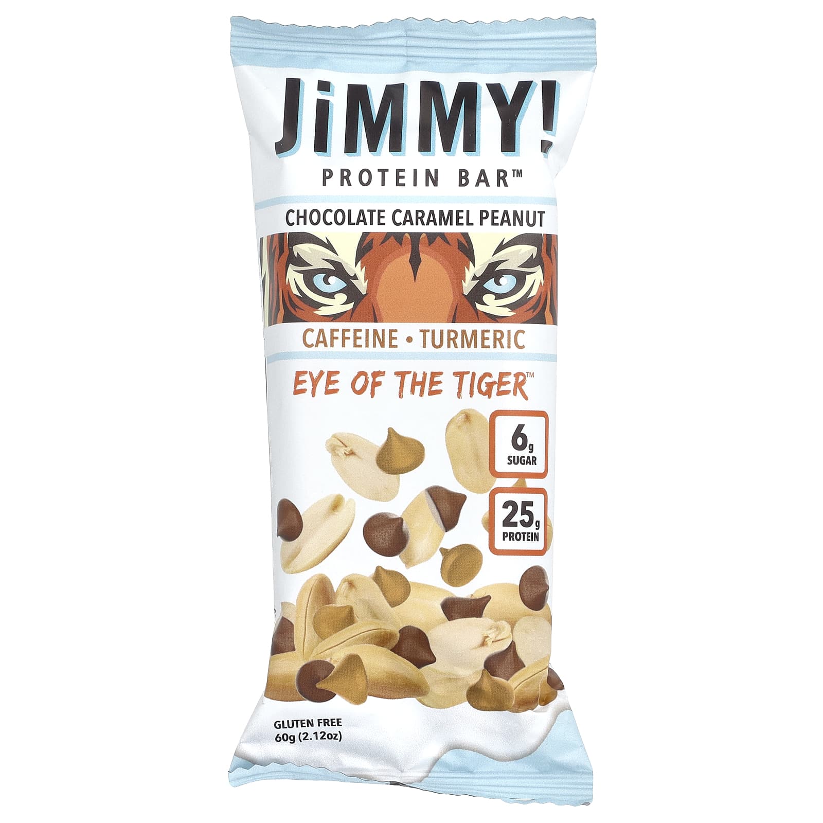 JiMMY!, Be Fierce Bars With Benefits, карамель, шоколад и орех, 12 протеиновых батончиков, 60 г (2,12 унции)