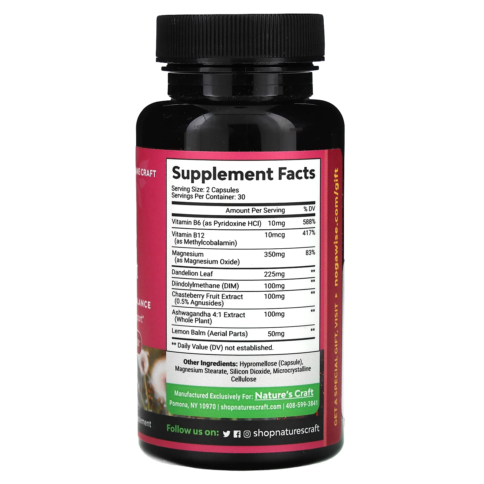 Nature's Craft, Женское здоровье, поддержка при ПМС, 60 капсул