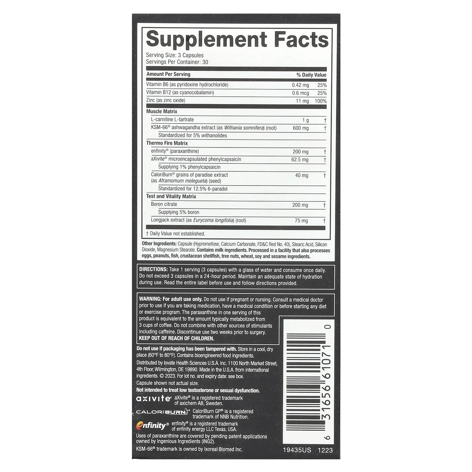 MuscleTech, Alpha Test Thermo XTR`` 90 капсул