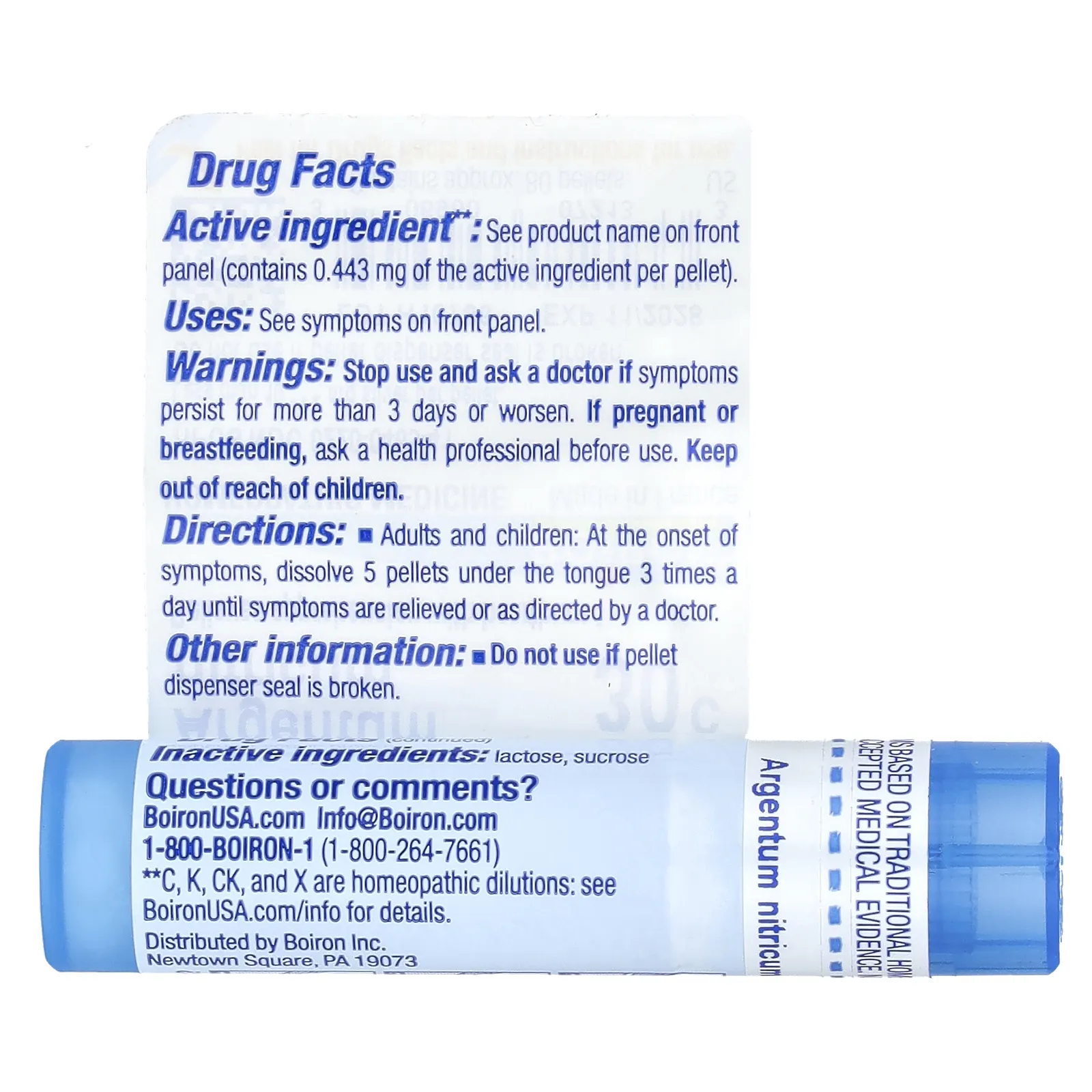 Boiron, Аргентум нитрикум, 30 С, прибл. 80 гранул