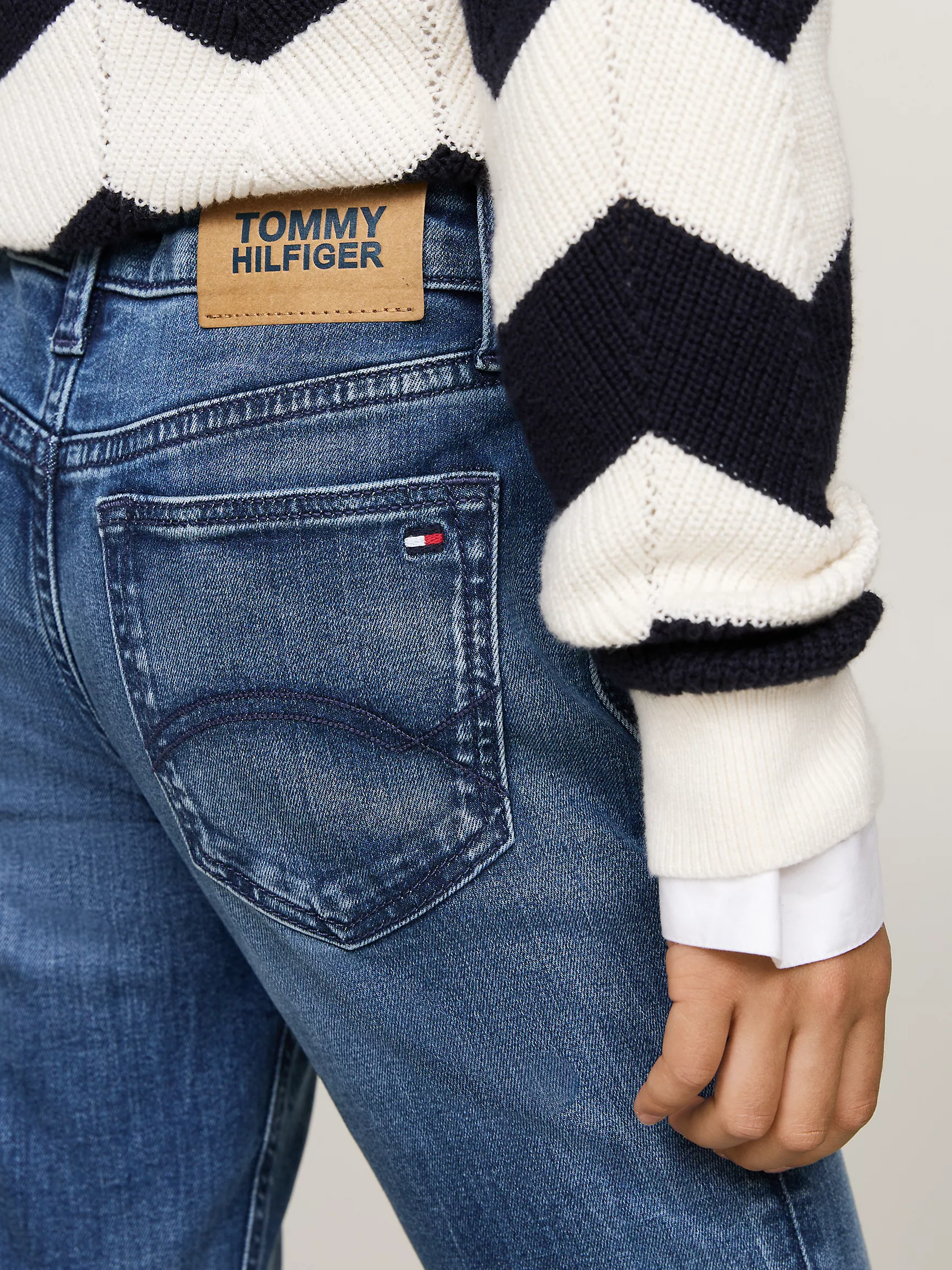 Джинсы для девочек Tommy Hilfiger, Детские темные эластичные джинсы скинни
