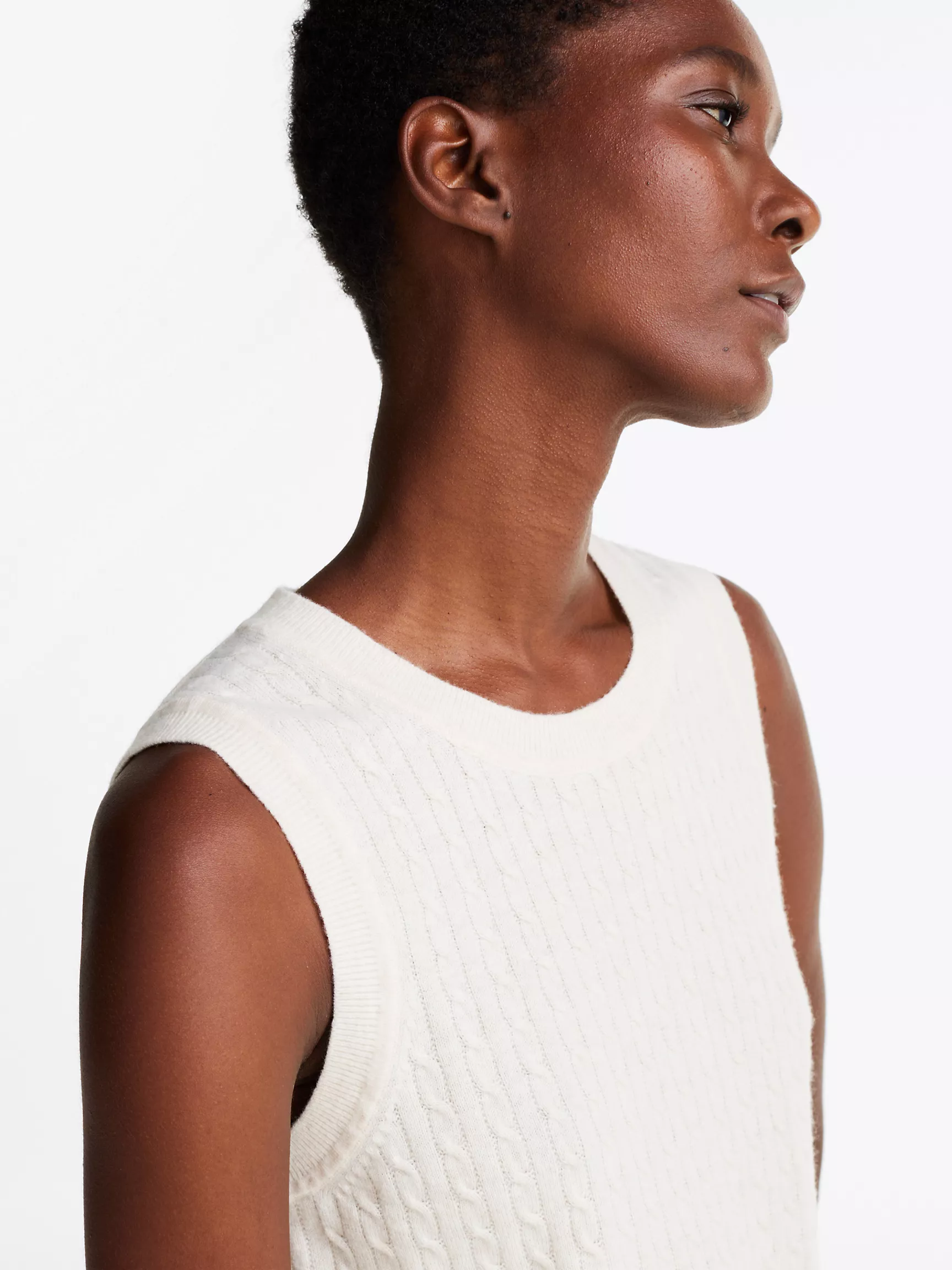 Женский свитер Tommy Hilfiger, Укороченный вязаный топ из шерстяной смеси с узором "косы"