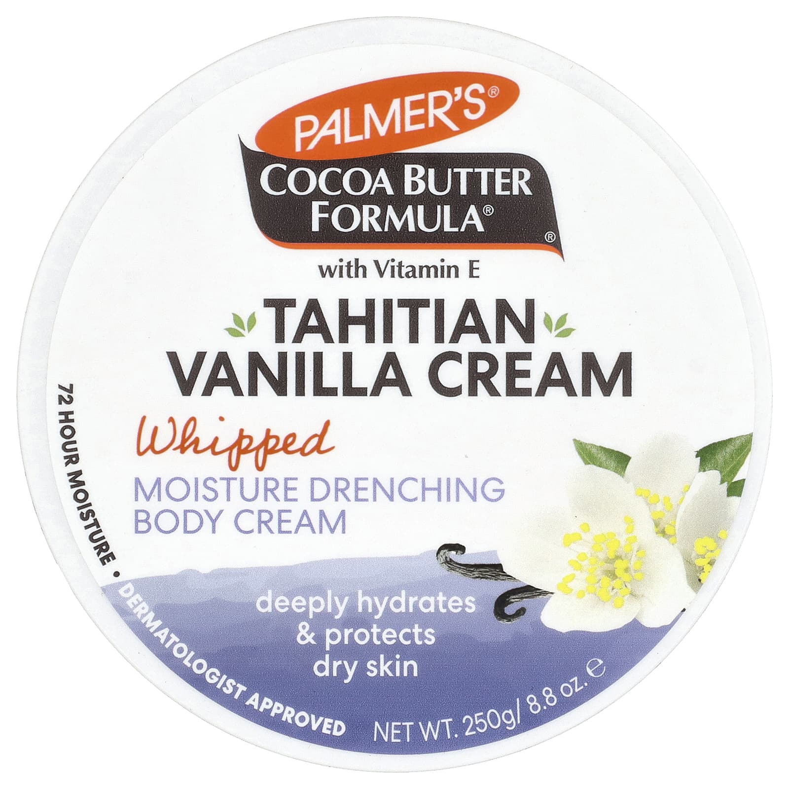 Palmer's, Cocoa Butter Formula® с витамином E, взбитый увлажняющий крем для тела, таитянская ваниль, 250 г (8,8 унции)