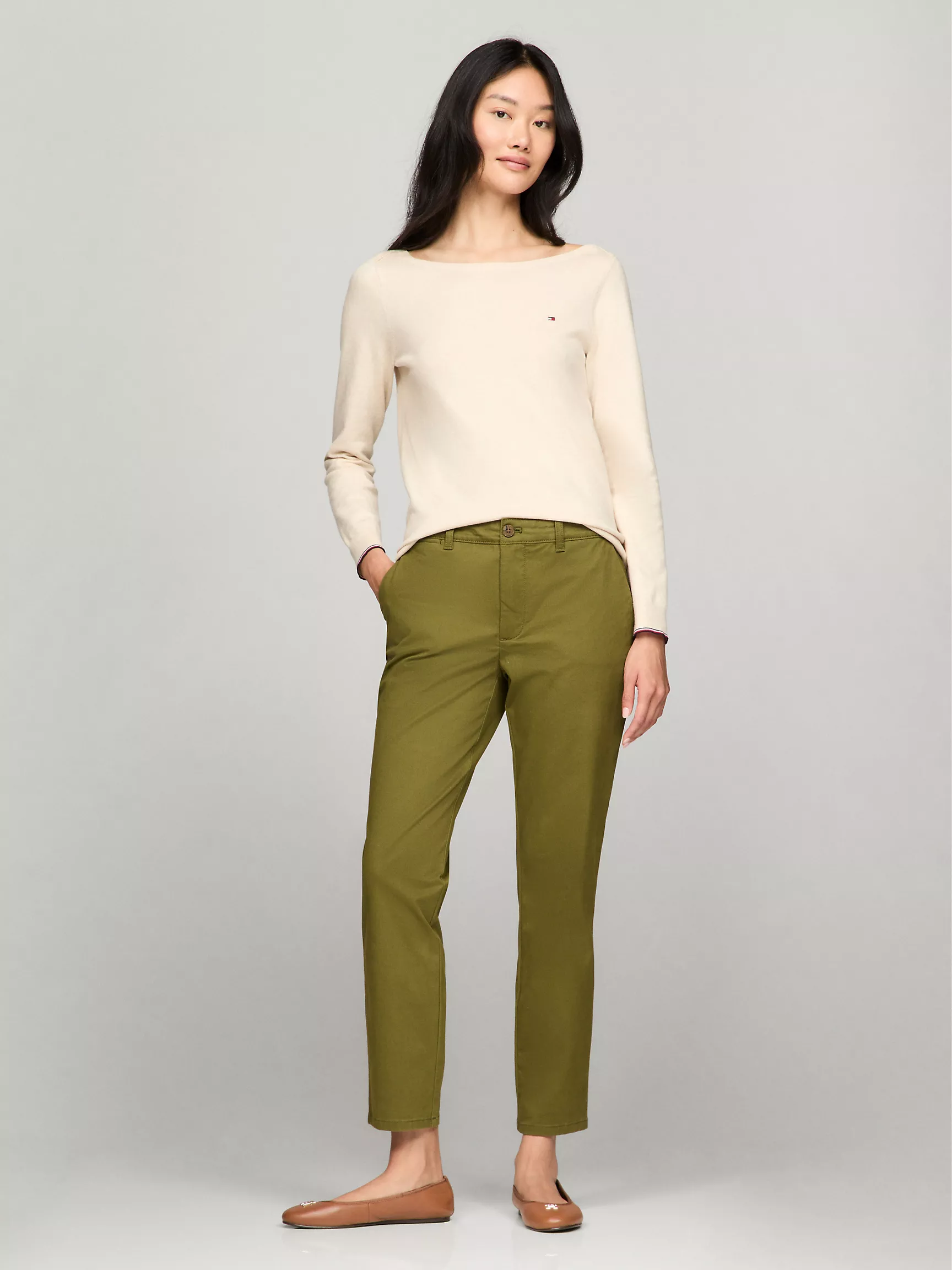 Женские брюки Tommy Hilfiger, Приталенные брюки чинос