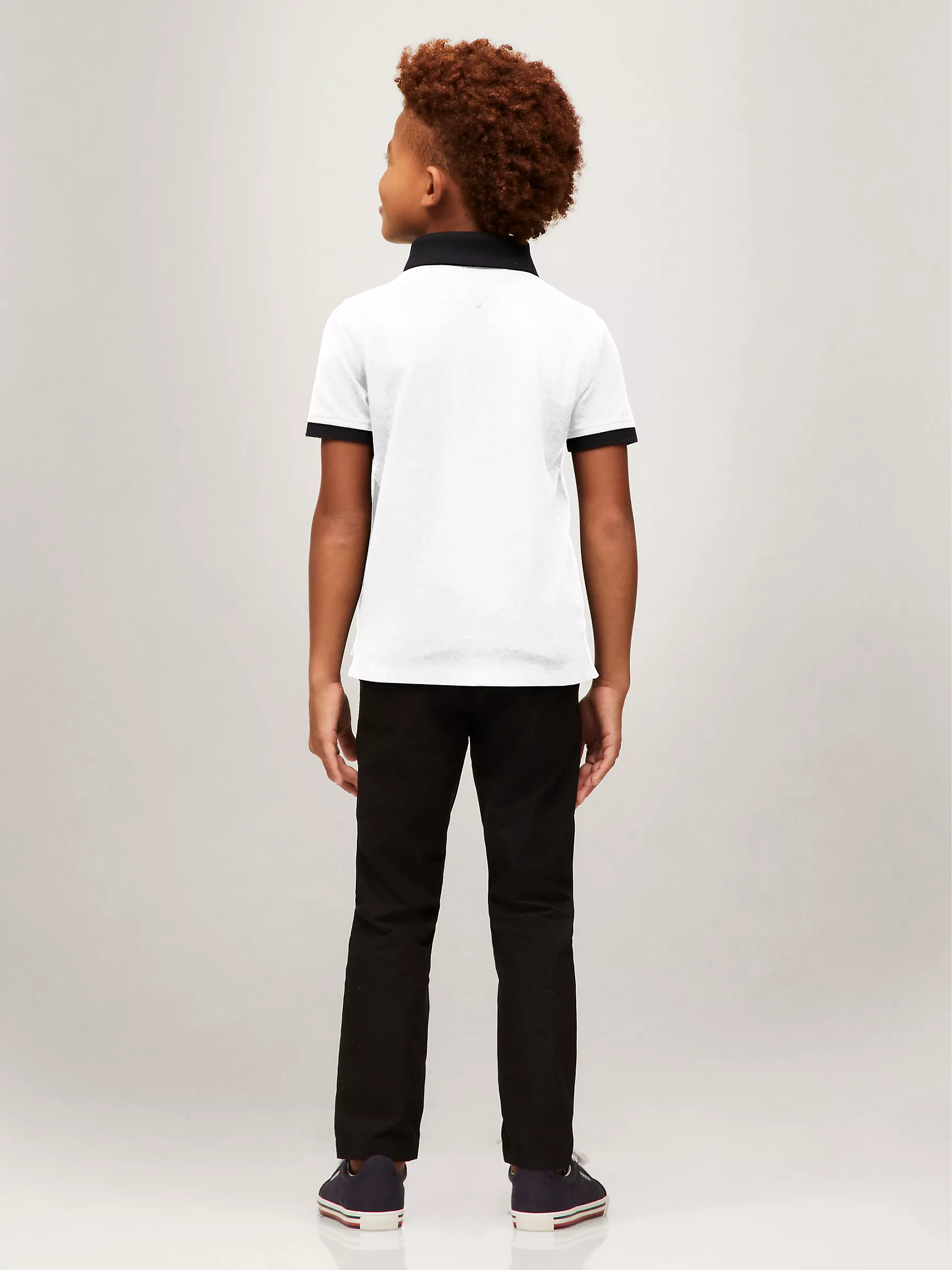 Рубашка-поло для мальчиков Tommy Hilfiger, Детское поло с коротким рукавом и флаговыми полосками