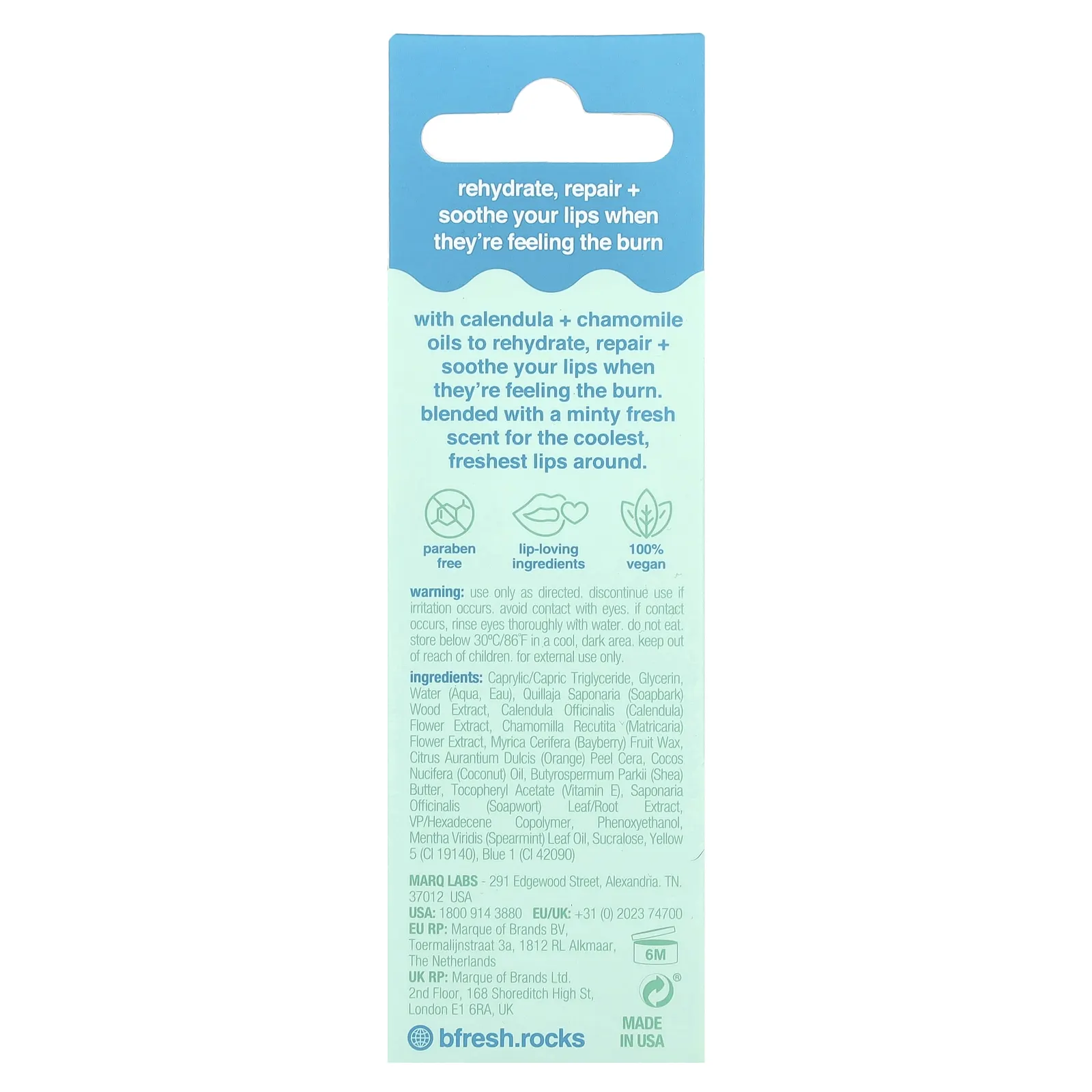 b.fresh, Bye Bye To The Burn, Cooling Lip Serum, Mint, 0.5 fl oz (15 ml)