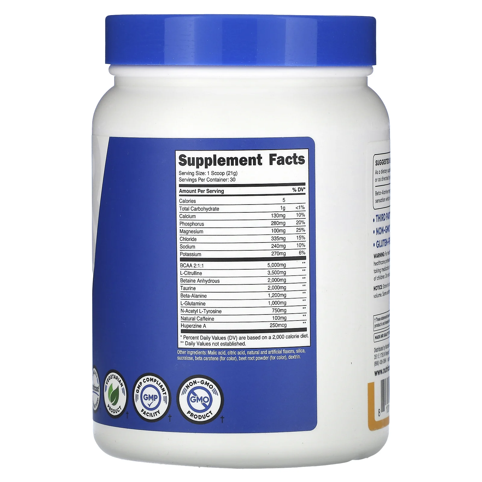 Nutricost, Performance, комплекс для приема между тренировками, персик и манго, 639 г (1,4 фунта)