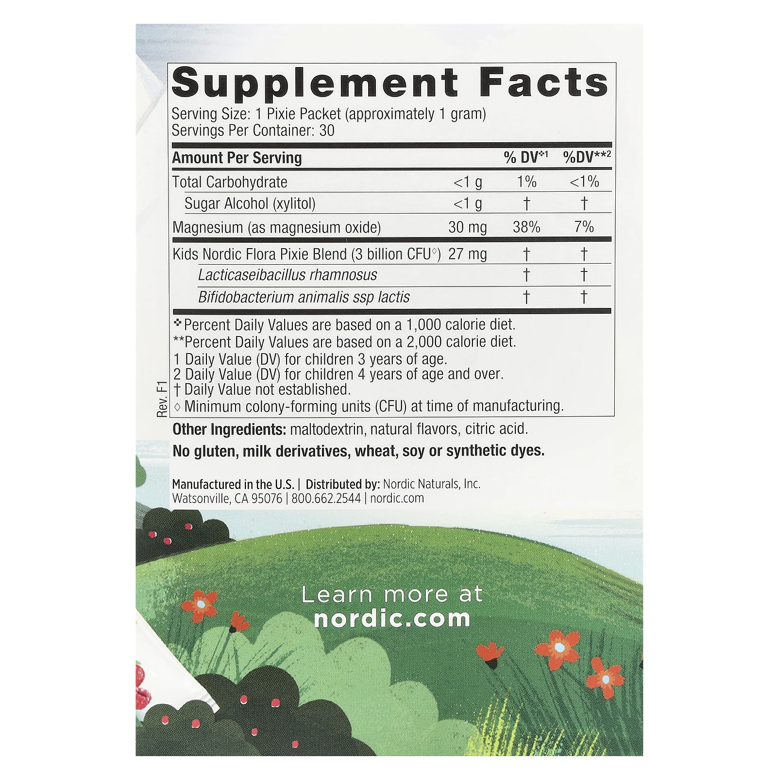 Nordic Naturals, Нордическая флора, для детей, Эльфы с пробиотиками, Классные ягоды, 3 млрд КОЕ, 30 пакетов