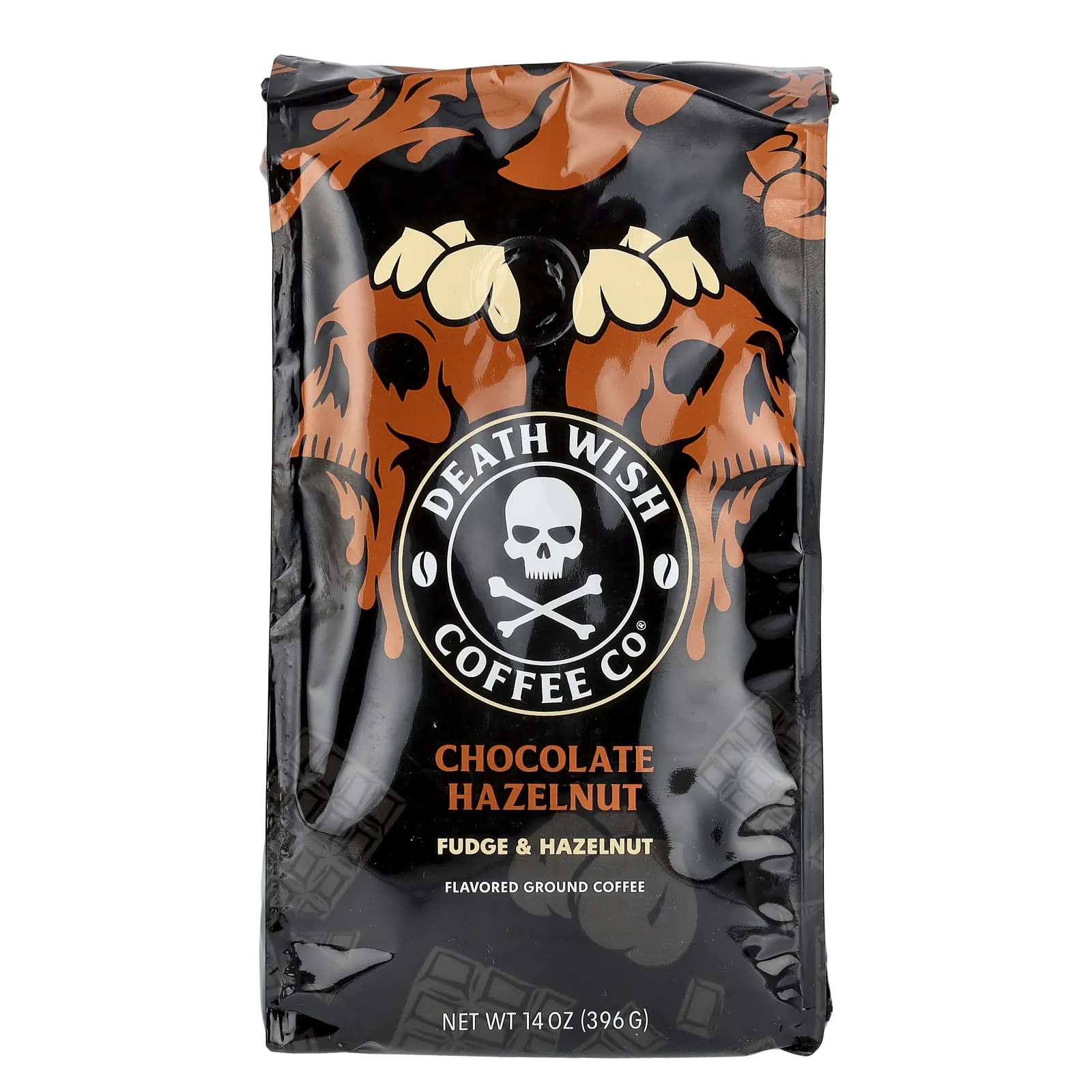Death Wish Coffee, Молотый кофе со вкусом шоколада с фундуком, 396 г (14 унций)