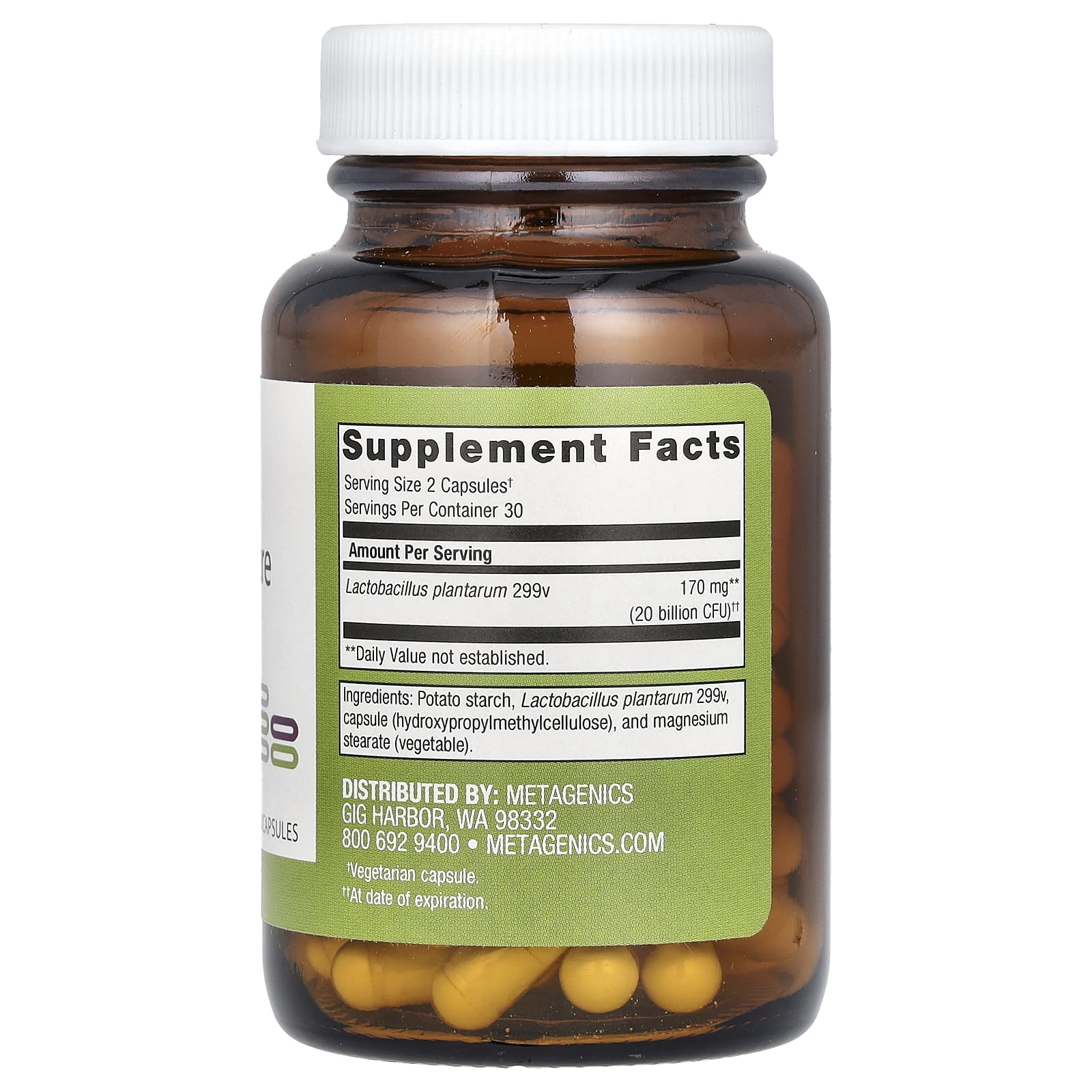 Metagenics, UltraFlora, интенсивный уход, 60 капсул