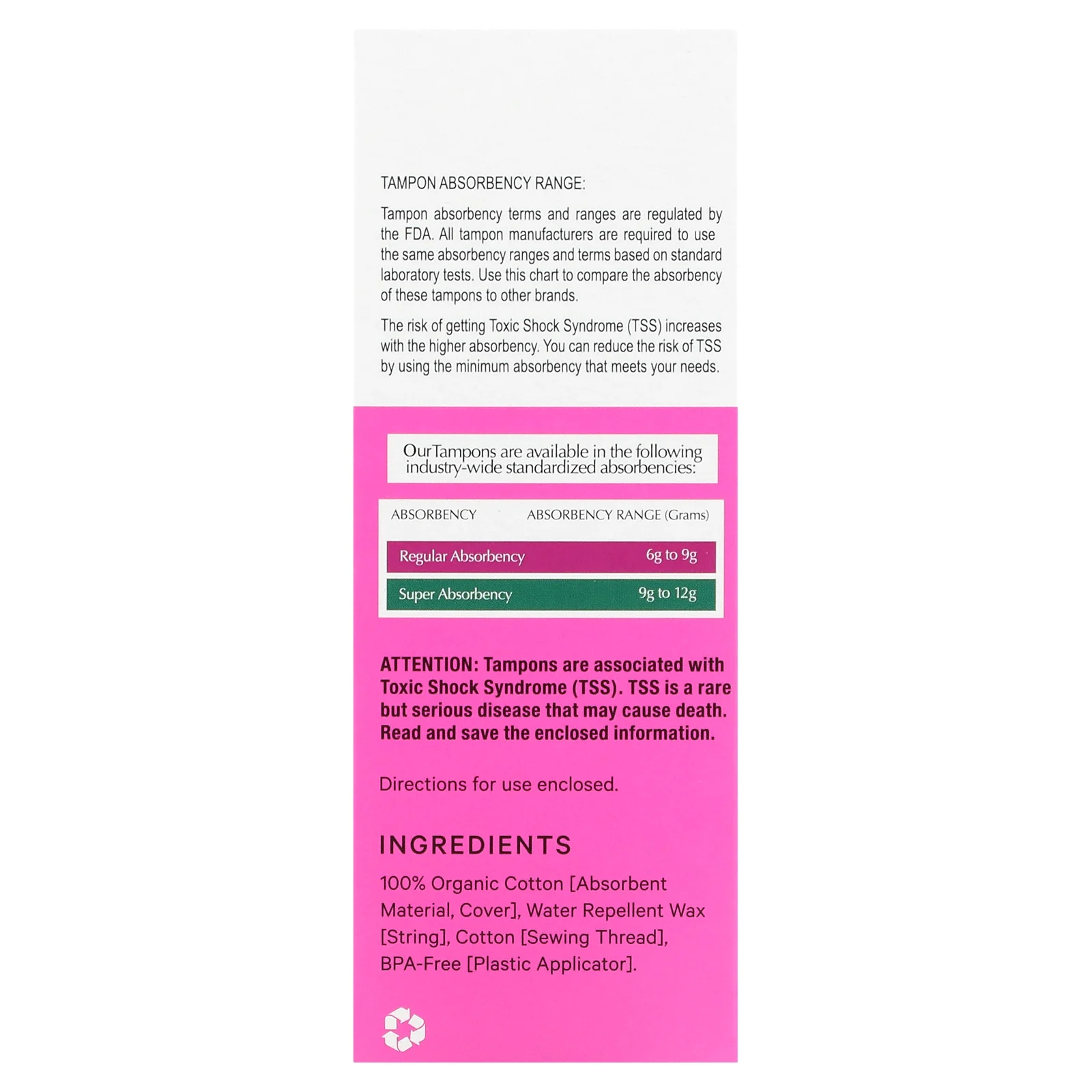 The Honey Pot Company, Тампоны из 100% органического хлопка, обычные, 18 шт.