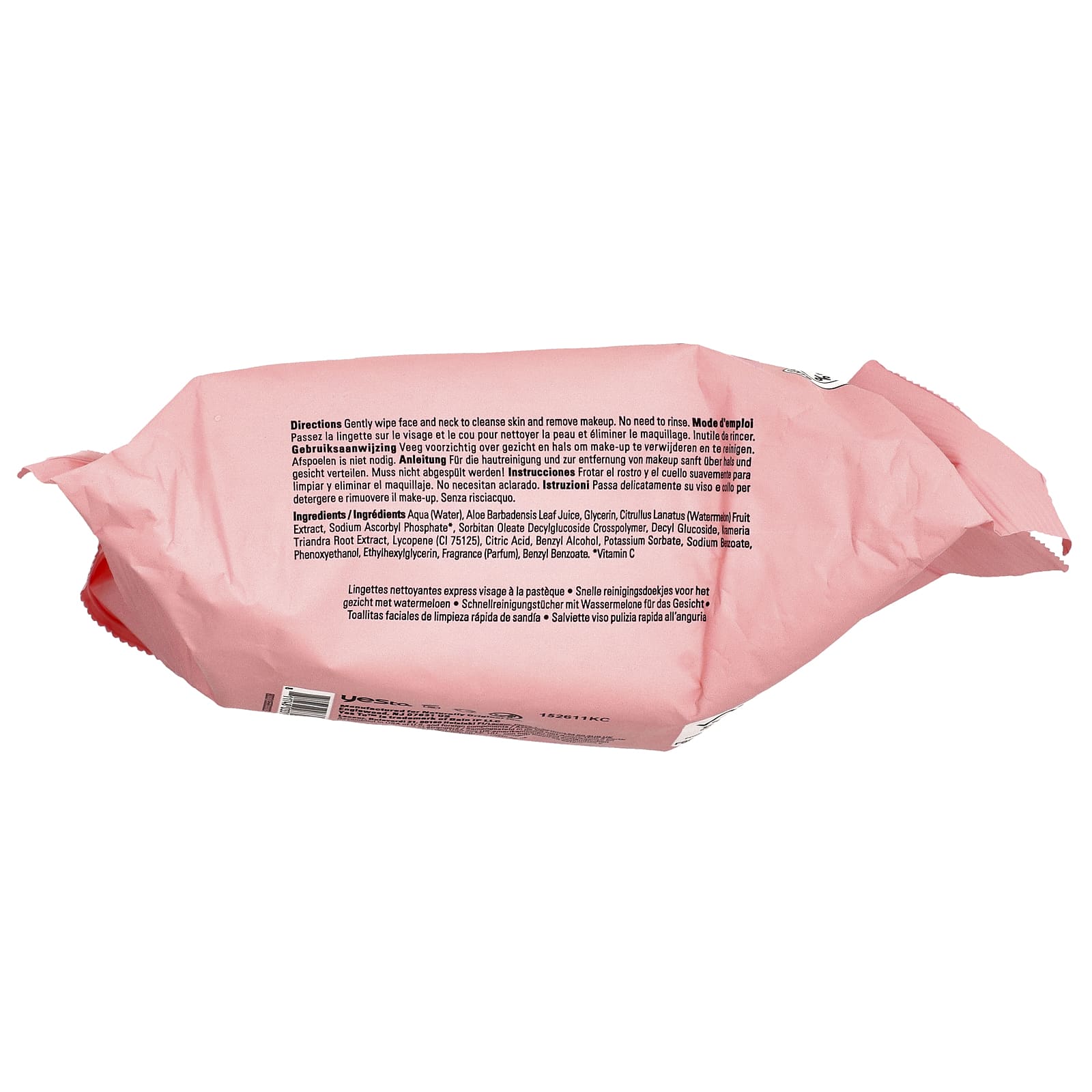 Yes To, Освежающие салфетки для лица, для всех типов кожи, арбуз, 40 салфеток