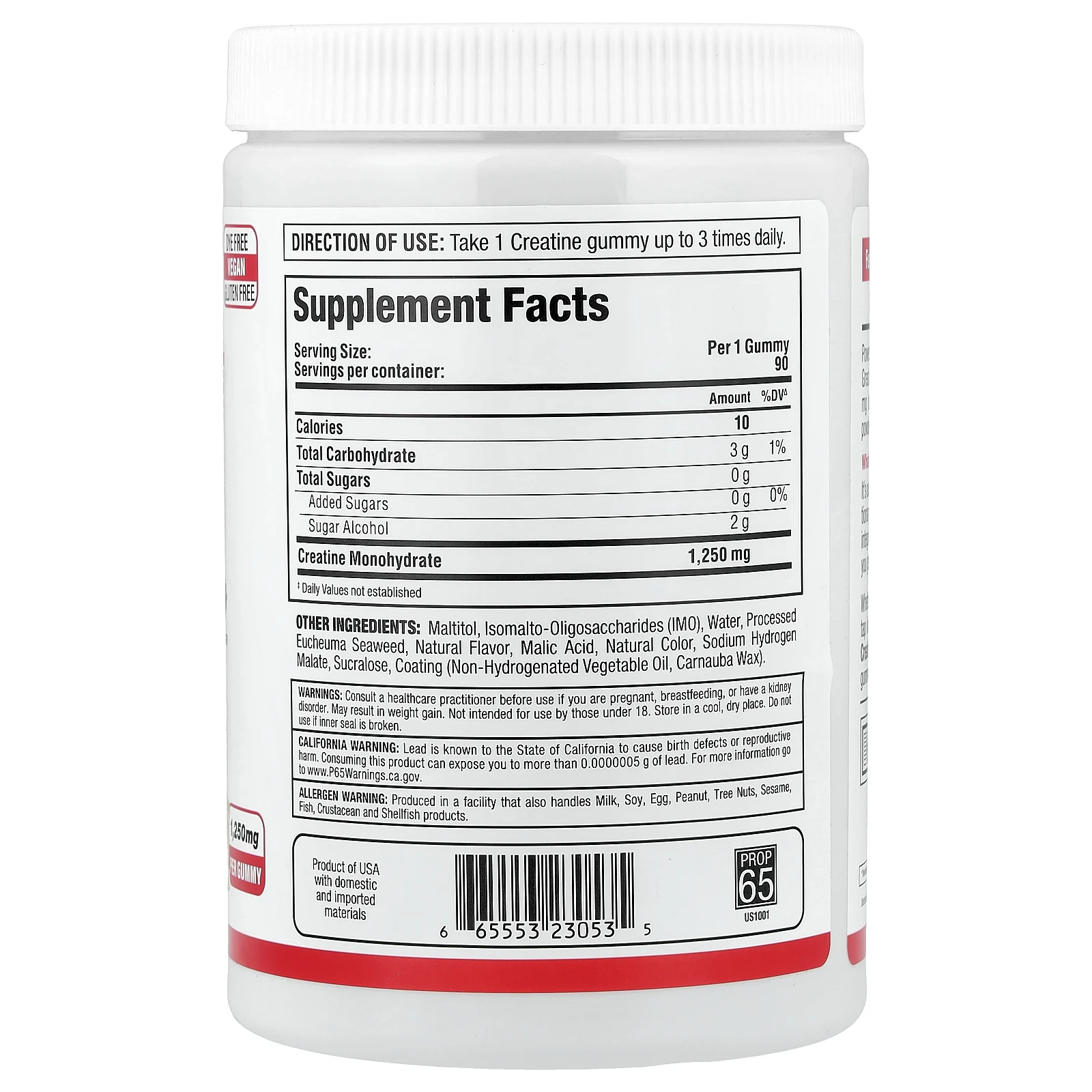 ALLMAX, жевательные таблетки с креатином, со вкусом пунша из тропических фруктов, 1250 мг, 90 жевательных таблеток