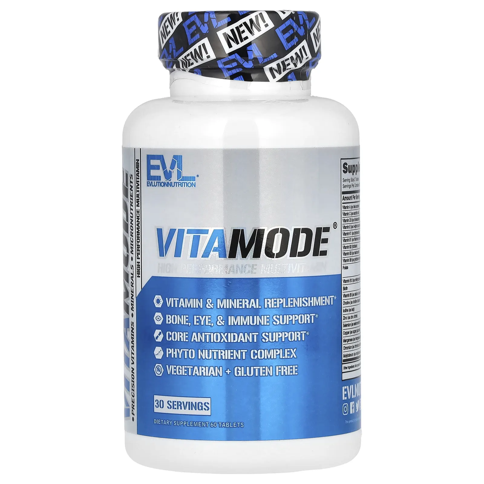 EVLution Nutrition, VitaMode, высокоэффективные мультивитамины, 60 таблеток