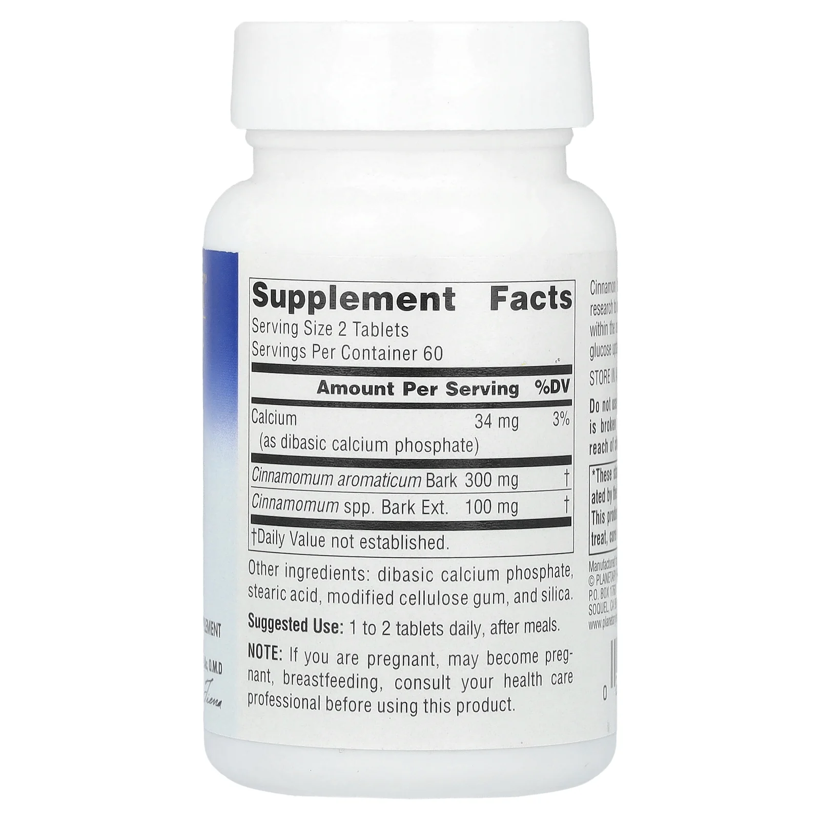 Planetary Herbals, Экстракт корицы Full Spectrum ™, 400 мг, 120 таблеток (200 мг на таблетку)