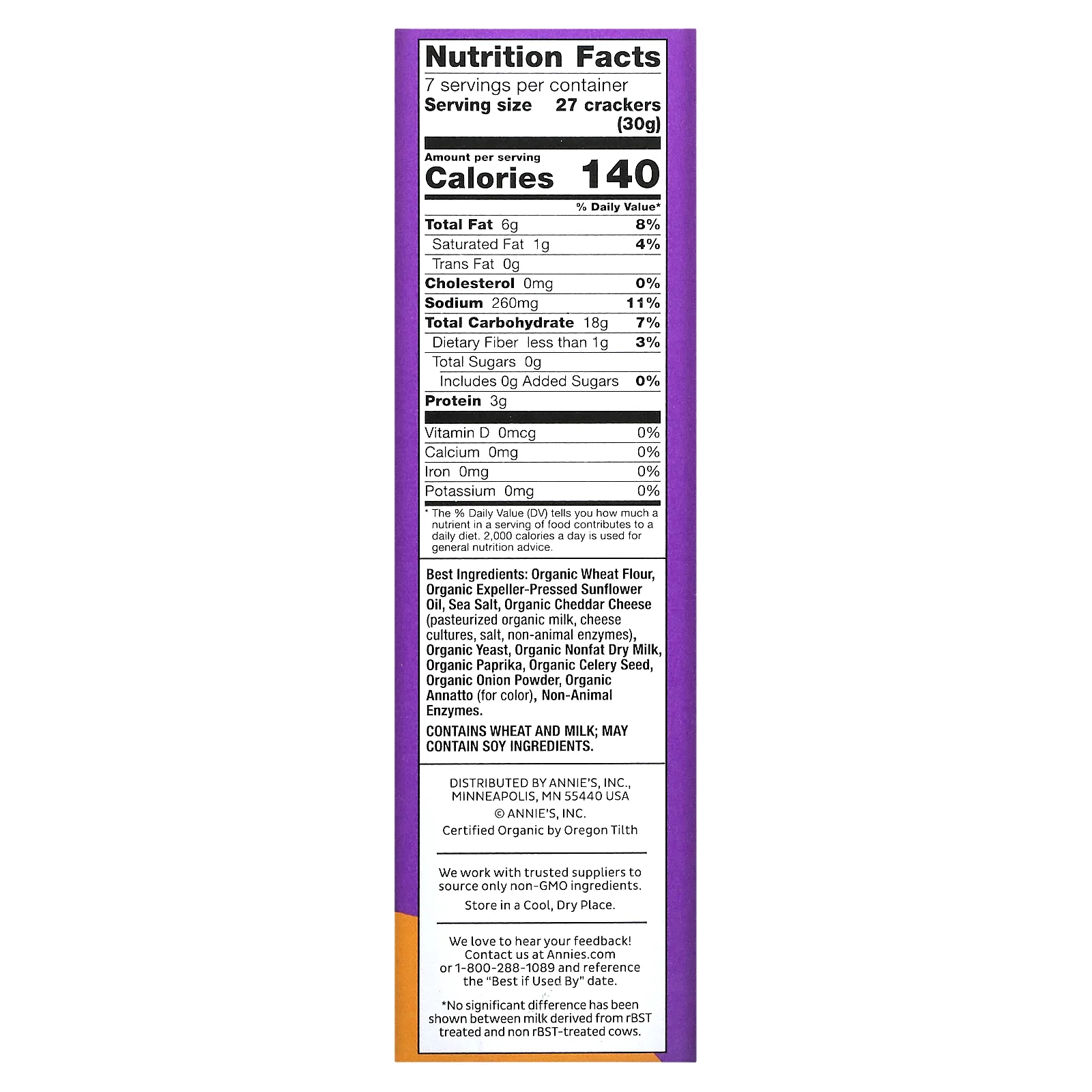 Annie's Homegrown, Органический чеддер, запеченные крекеры, 213 г (7,5 унции)