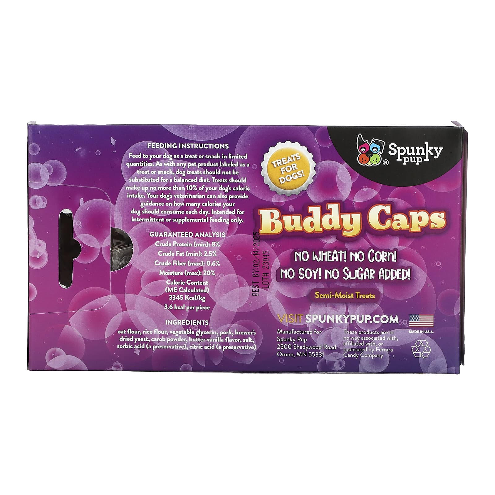 Spunky Pup, Buddy Caps, лакомства для собак, со вкусом свинины, 142 г (5 унций)