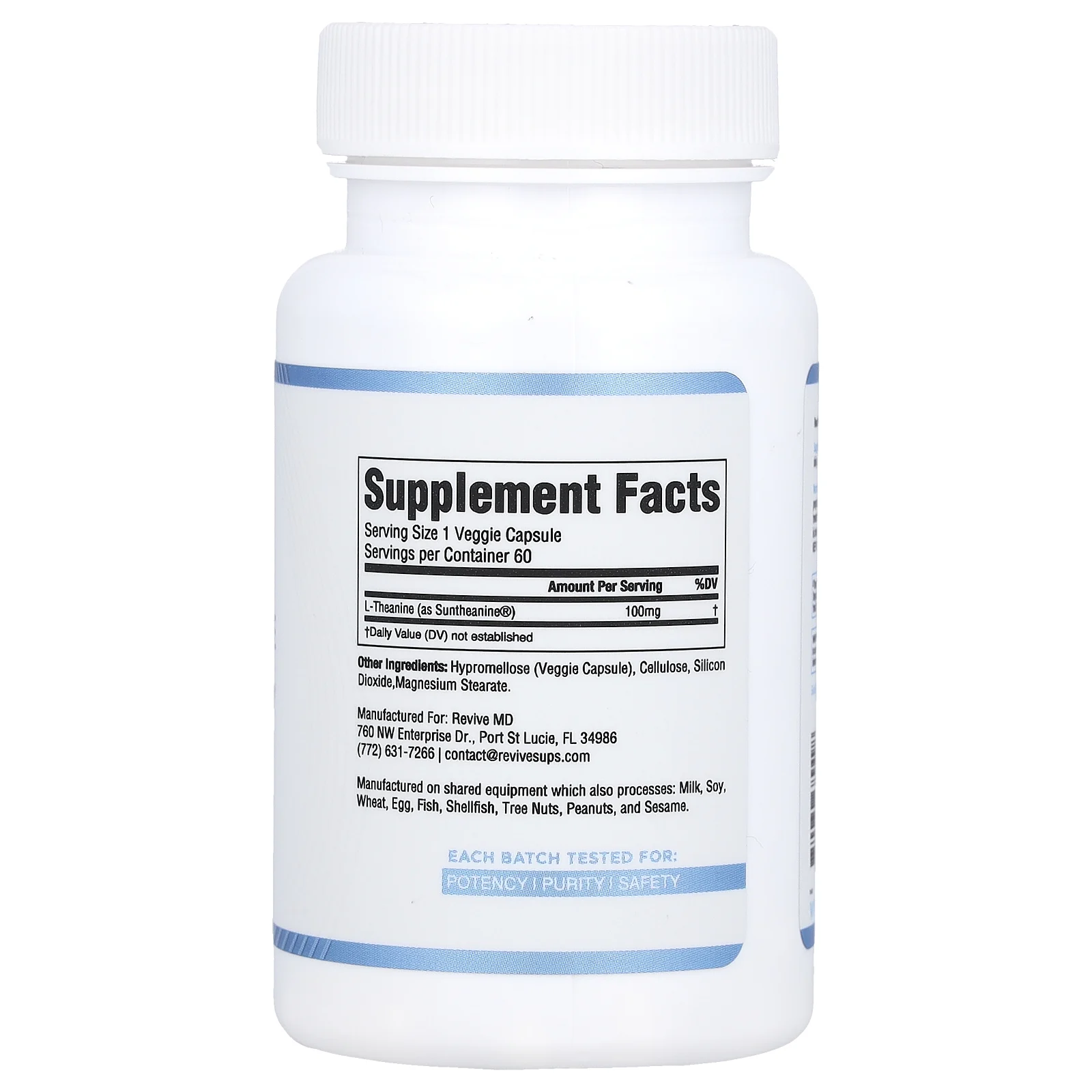 Revive, Suntheanine, 60 вегетарианских капсул