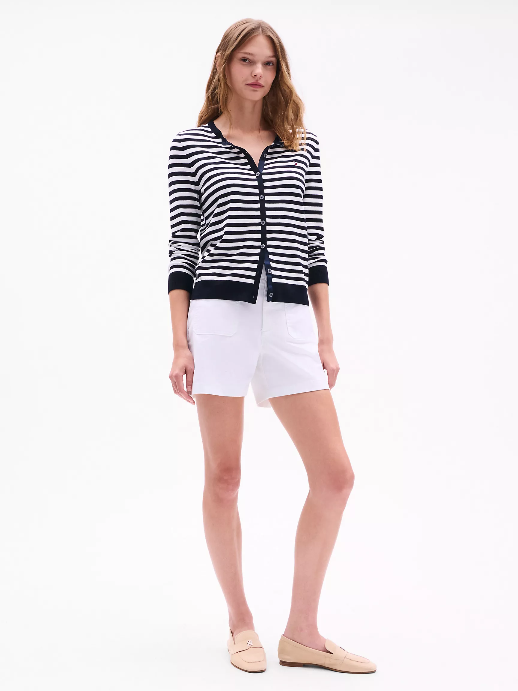 Женский свитер Tommy Hilfiger, Полосатый кардиган с длинным рукавом