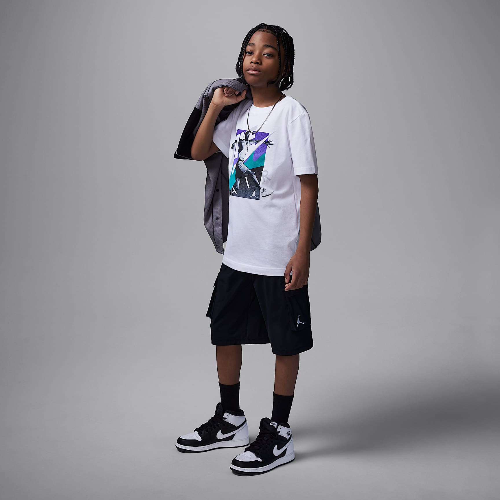 Jordan Big Kids' Air Jordan 5 Grape Escape T-Shirt