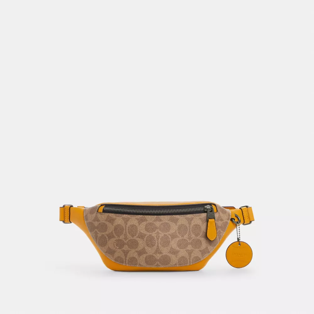 Сумка COACH Warren Mini Belt Bag In Colorblock Signature Canvas