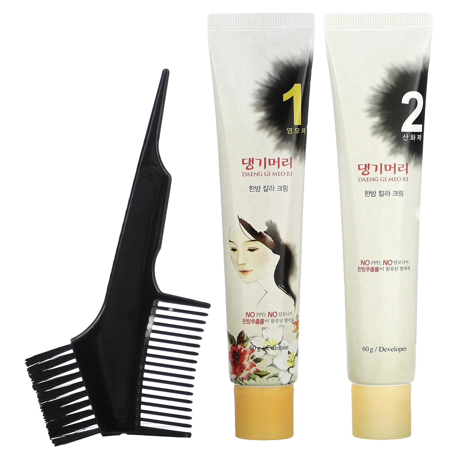 DAENG GI MEO RI, краска для волос с лекарственными травами, натуральный коричневый, 1 набор