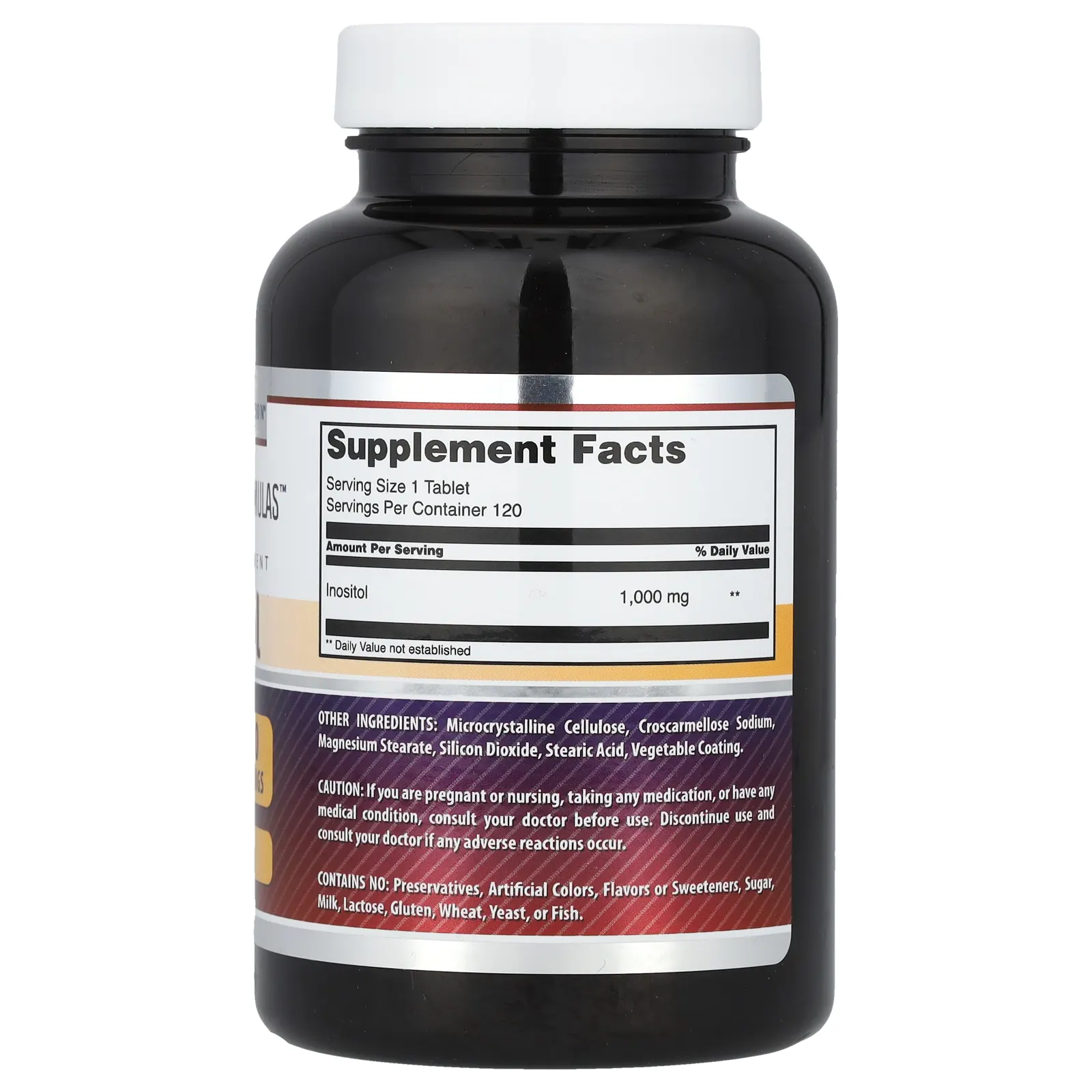 Amazing Nutrition, Инозитол, 1000 мг, 120 таблеток