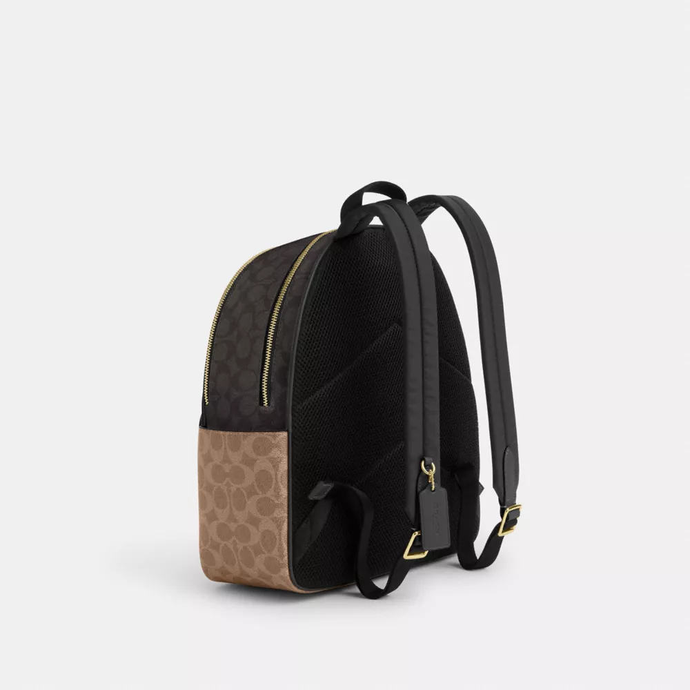 Рюкзак COACH Court Backpack In Blocked Signature Canvas
